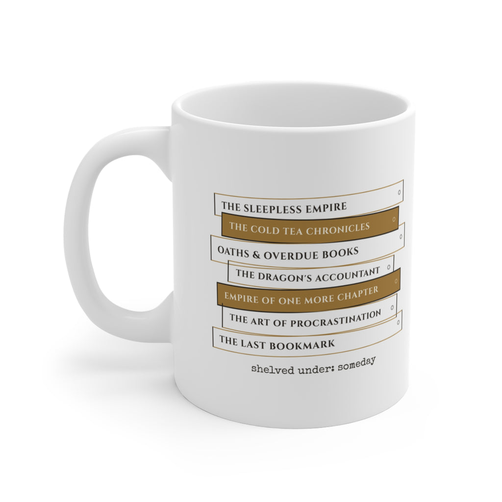 Fantasy Book Spine Stack Mug