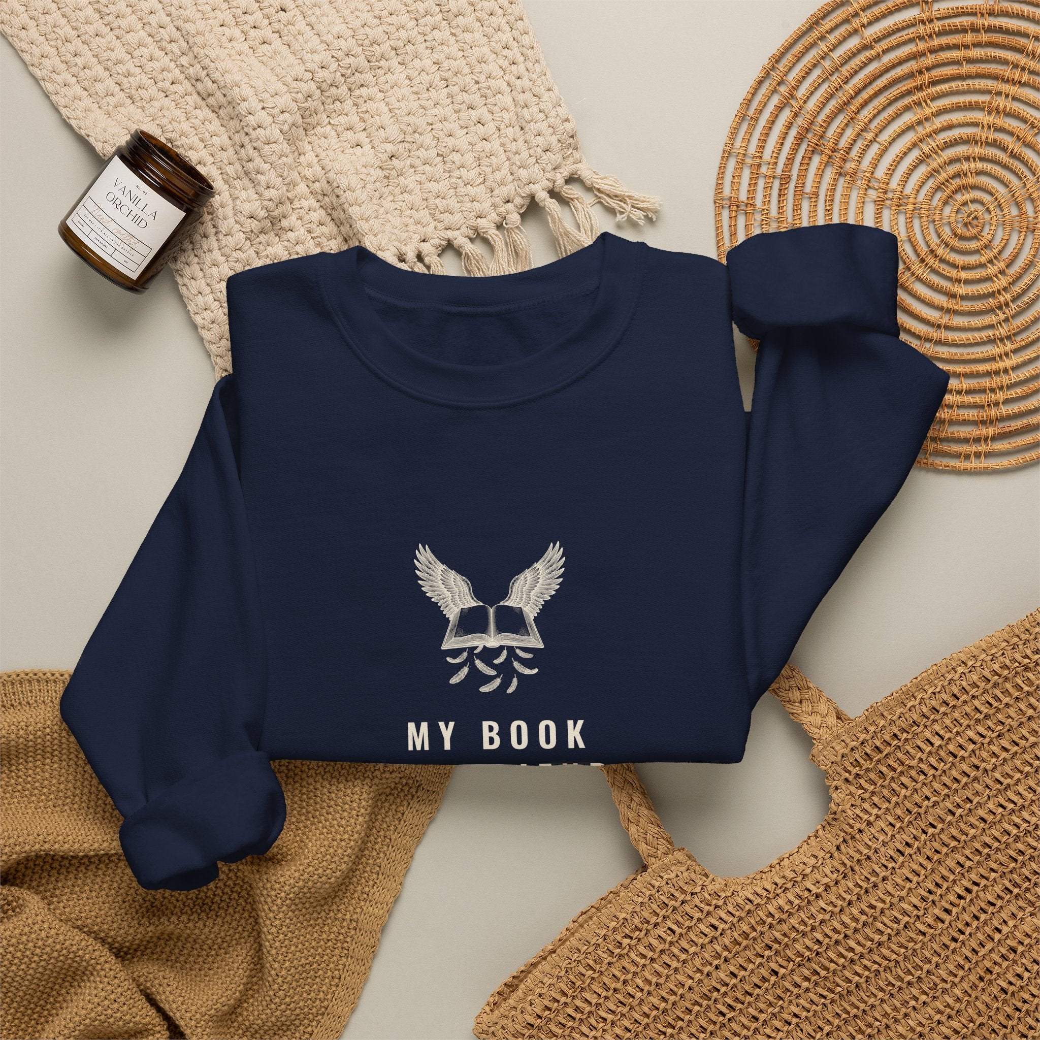 My Book Boyfriend Has Wings Sweatshirt