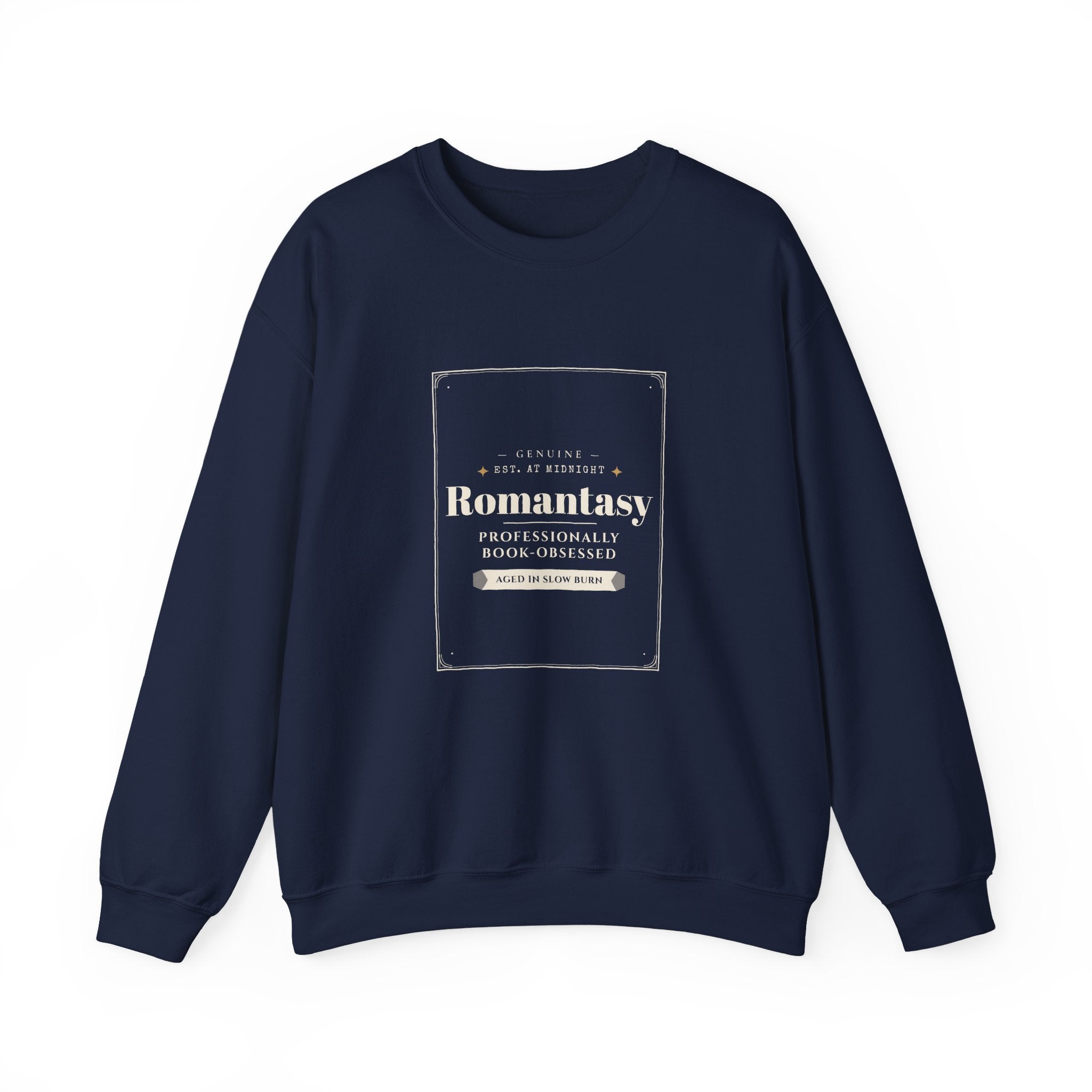 Romantasy Professionally Book-Obsessed Vintage Label Sweatshirt