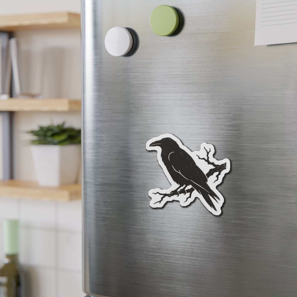 Nevermore Raven Die-Cut Magnet