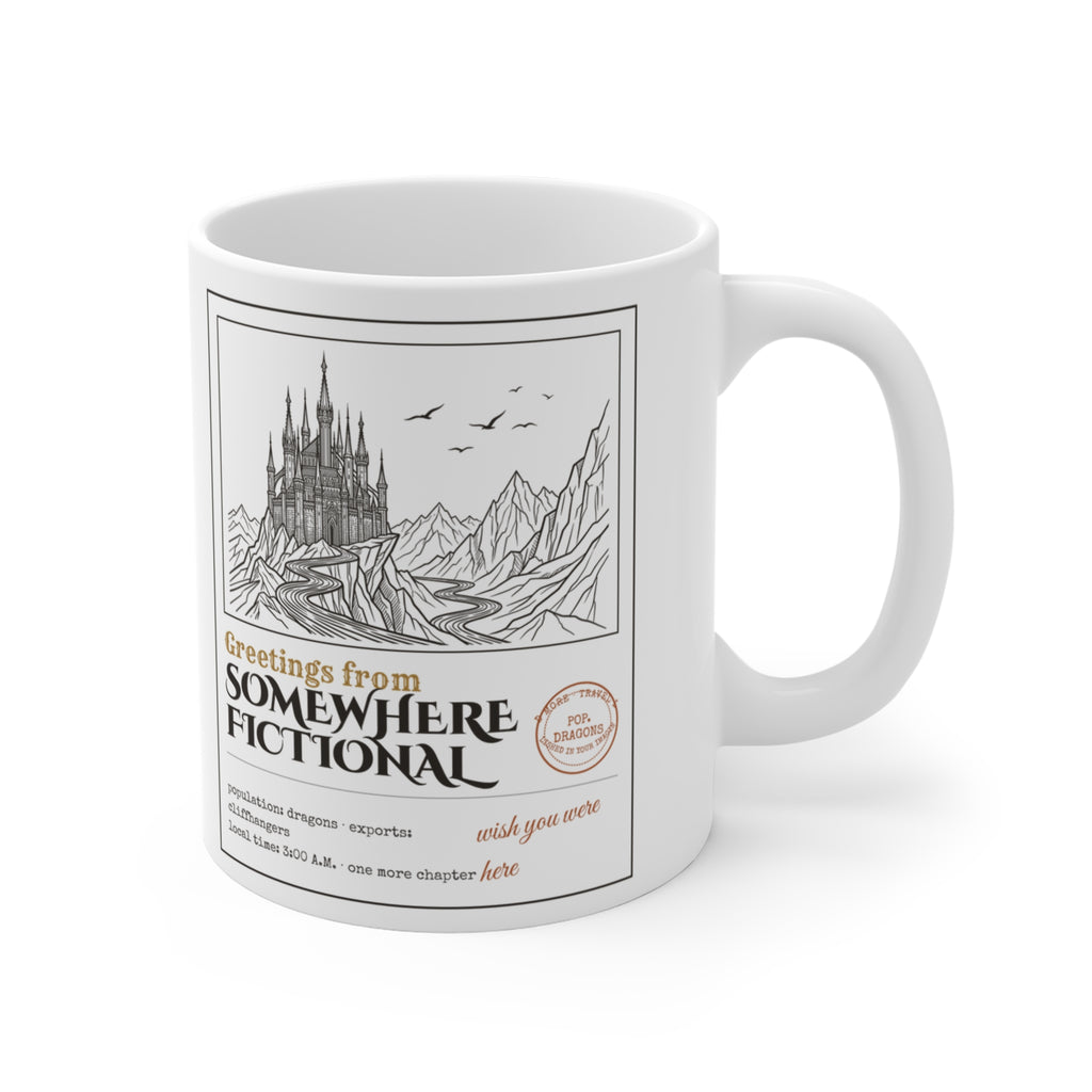Greetings From Somewhere Fictional Mug