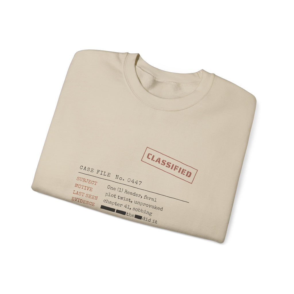 Case File Prime Suspect the Author Thriller Sweatshirt