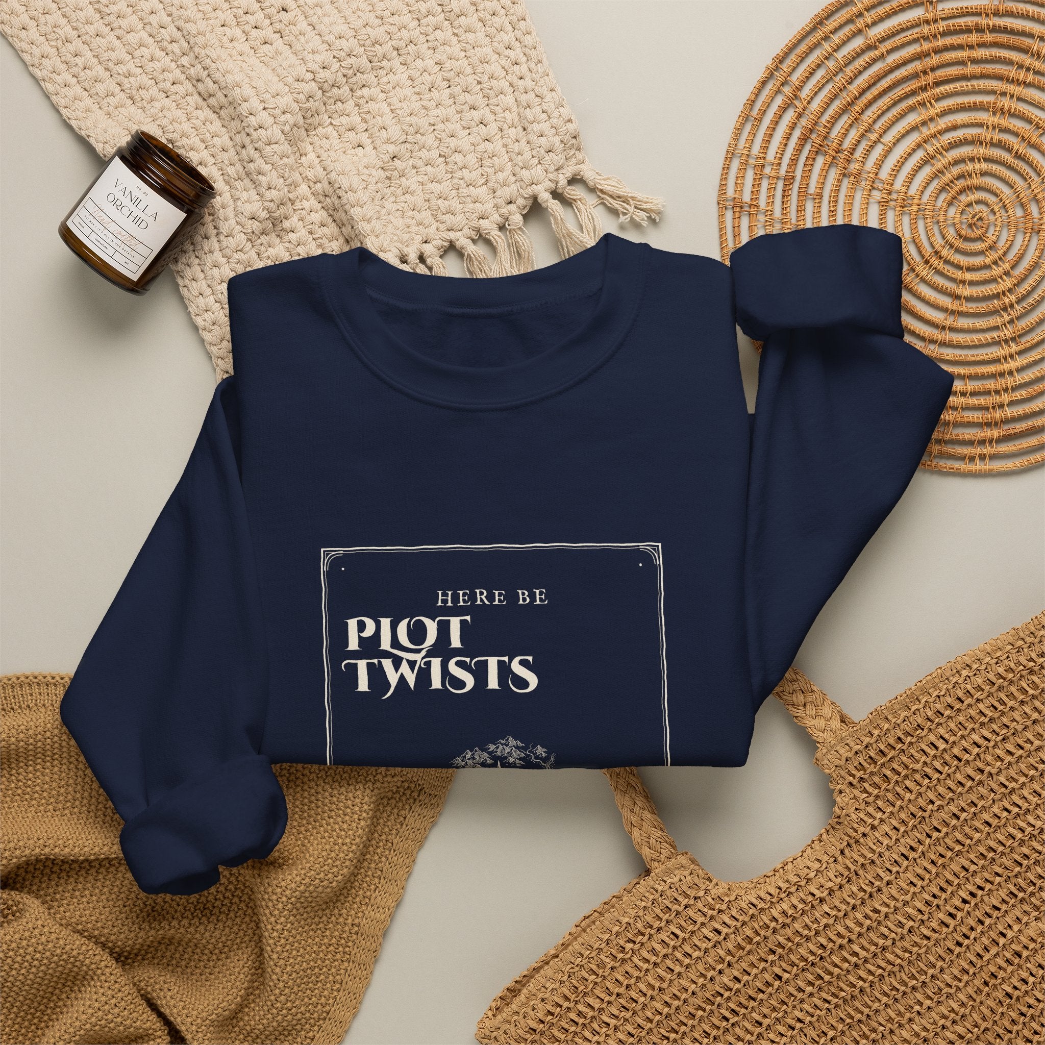 Here Be Plot Twists Fantasy Map Sweatshirt