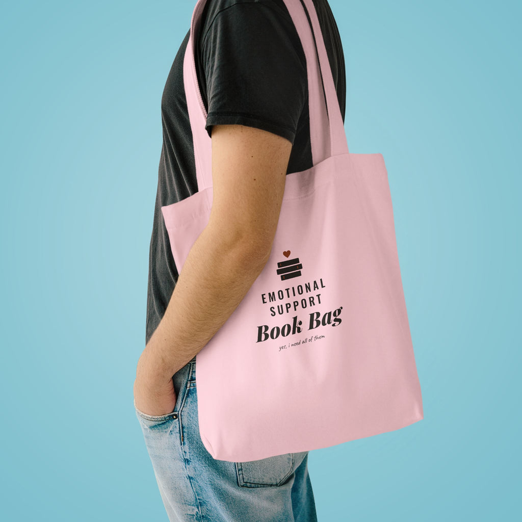 Emotional Support Book Bag Canvas Tote