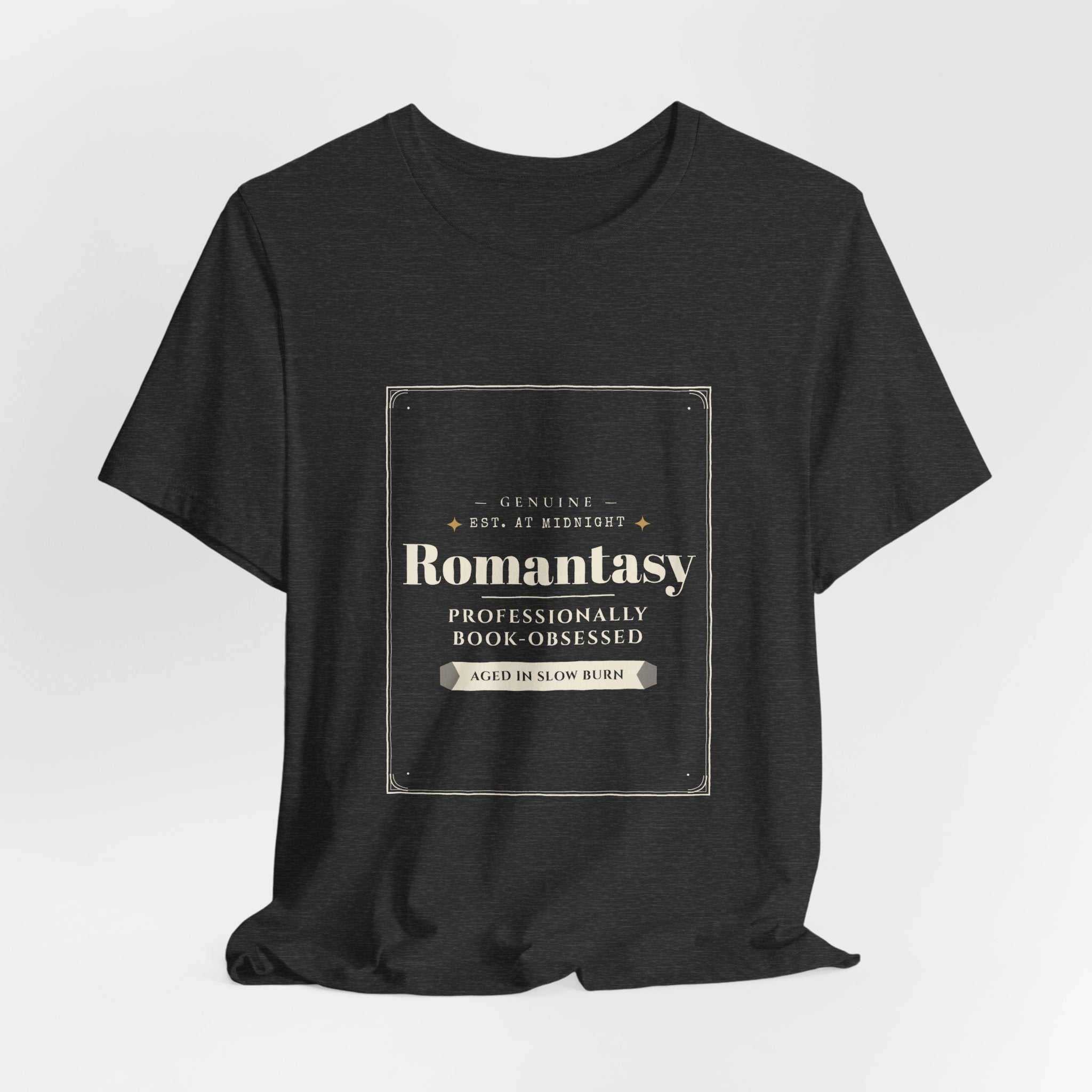 Romantasy Professionally Book-Obsessed Vintage Label T-Shirt