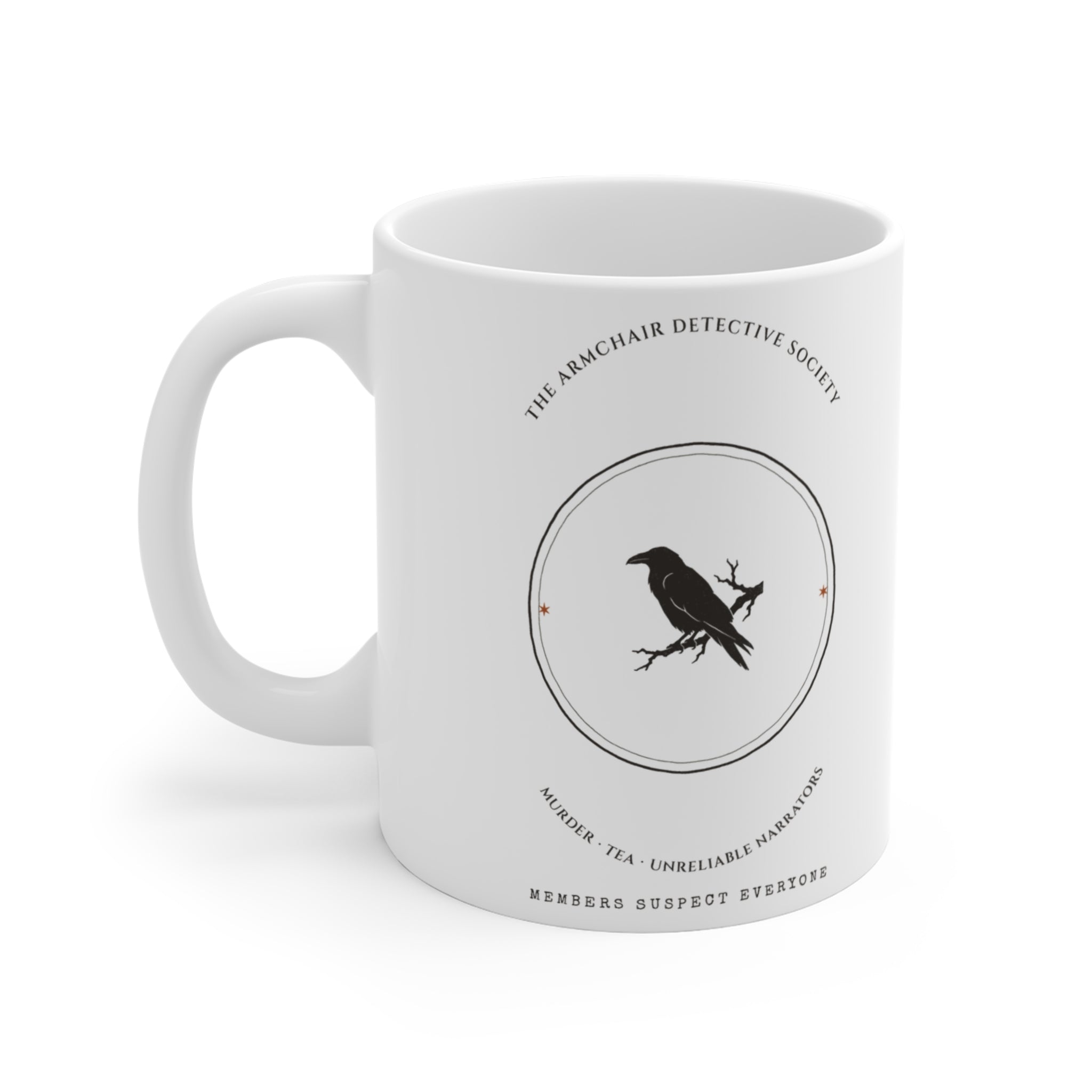 The Armchair Detective Society Mystery Crest Mug