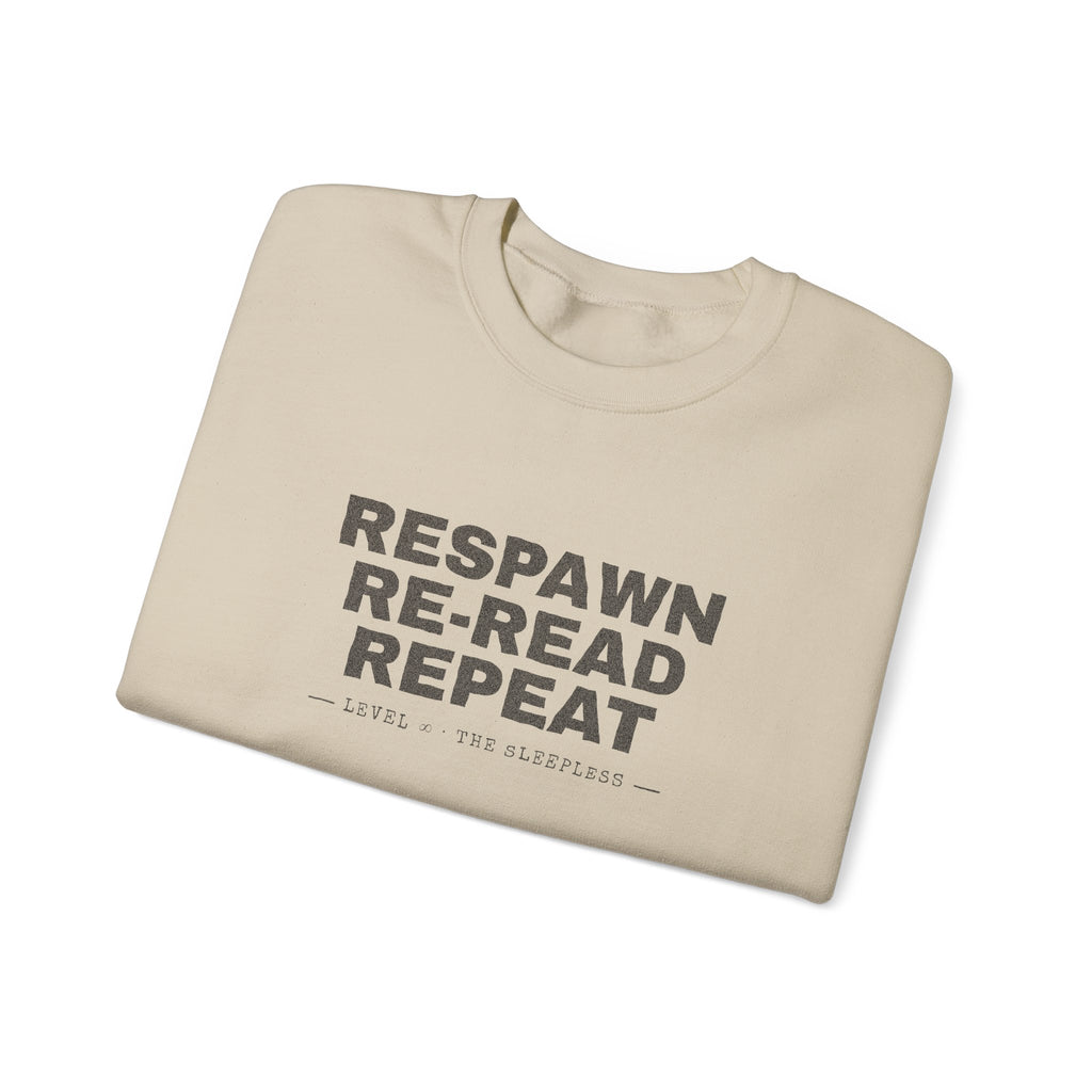 Respawn Re-Read Repeat Grunge LitRPG Sweatshirt