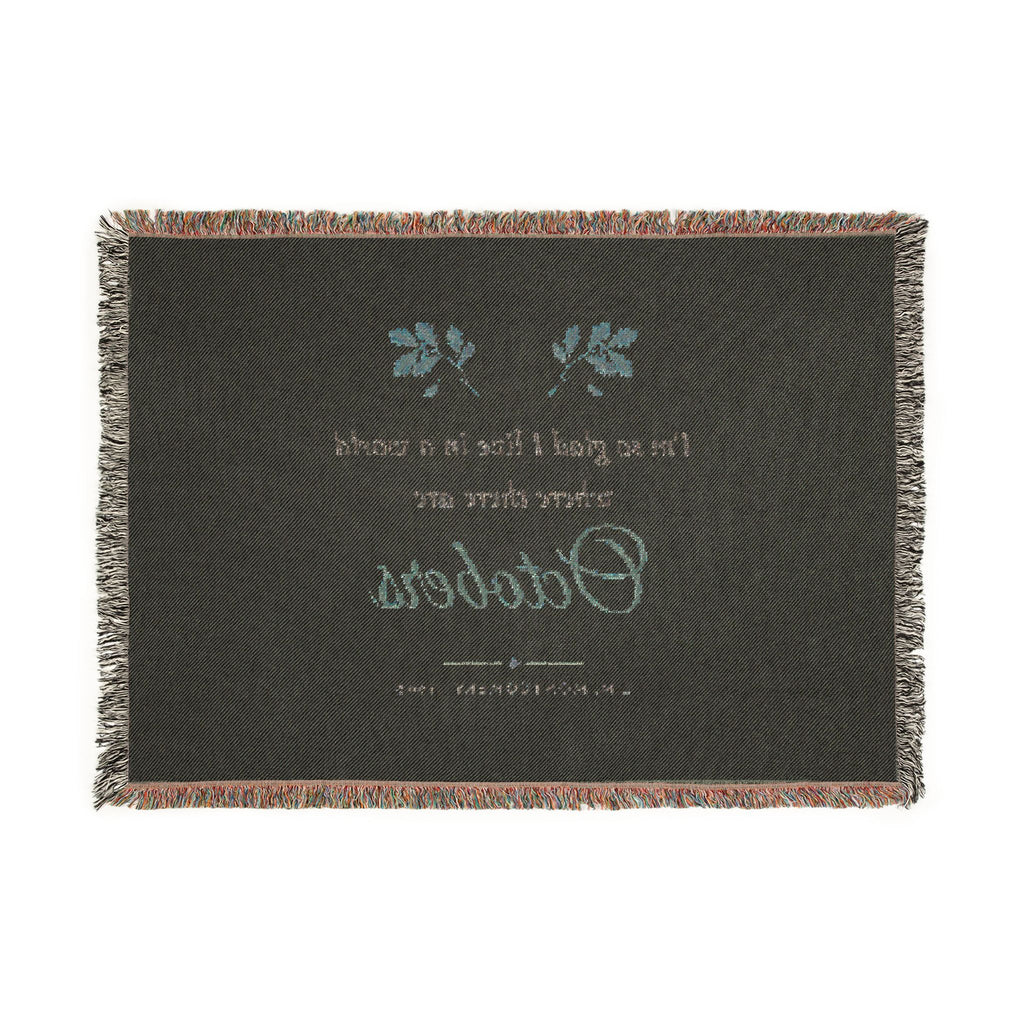 Anne of Green Gables World Where There Are Octobers Woven Blanket
