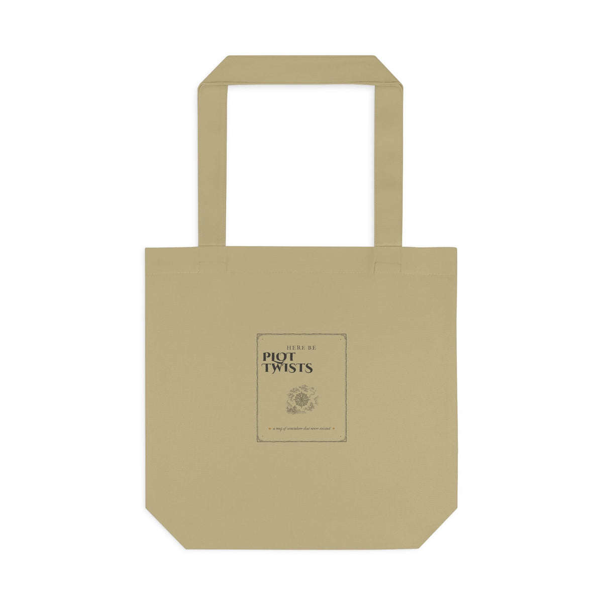 Here Be Plot Twists Fantasy Map Canvas Tote