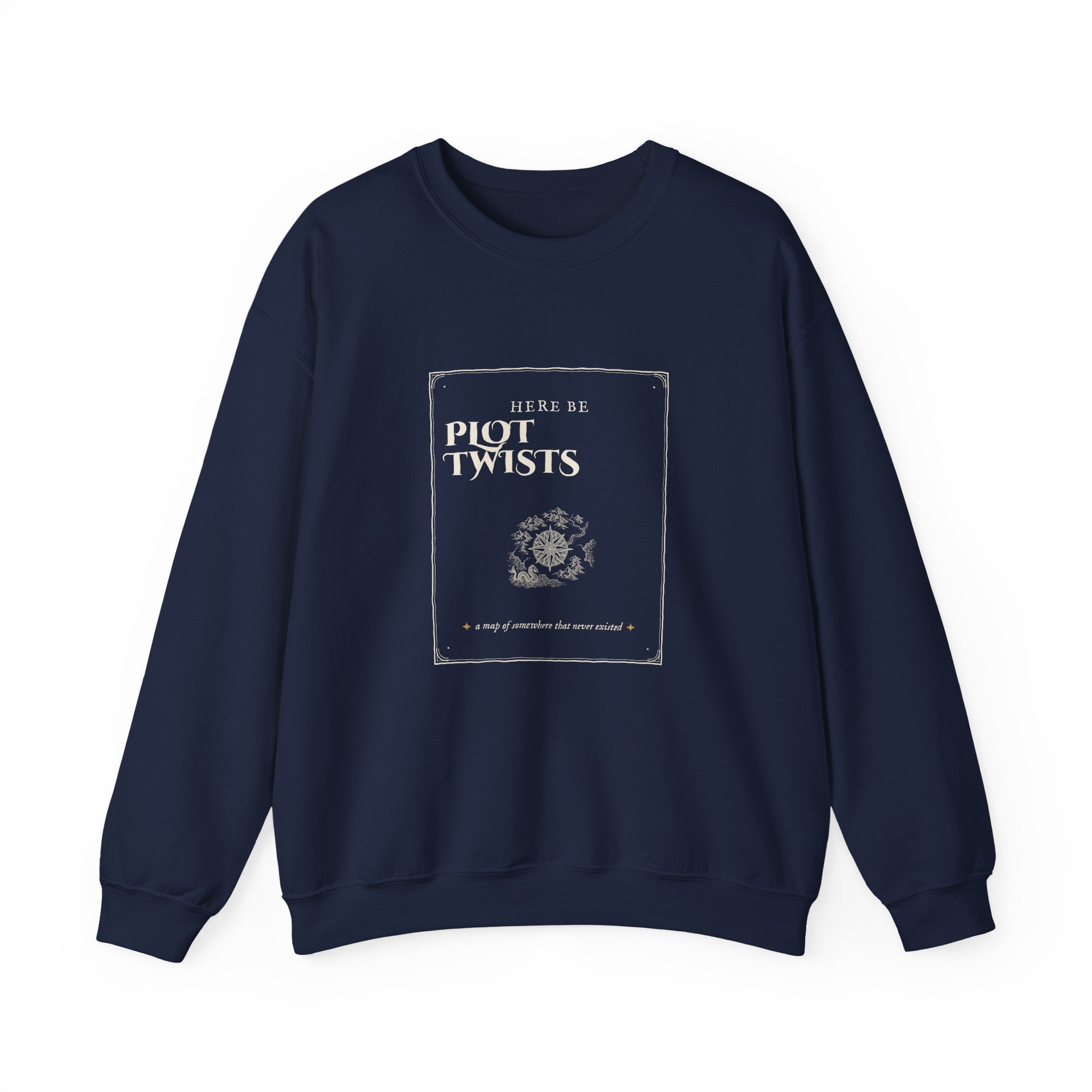Here Be Plot Twists Fantasy Map Sweatshirt