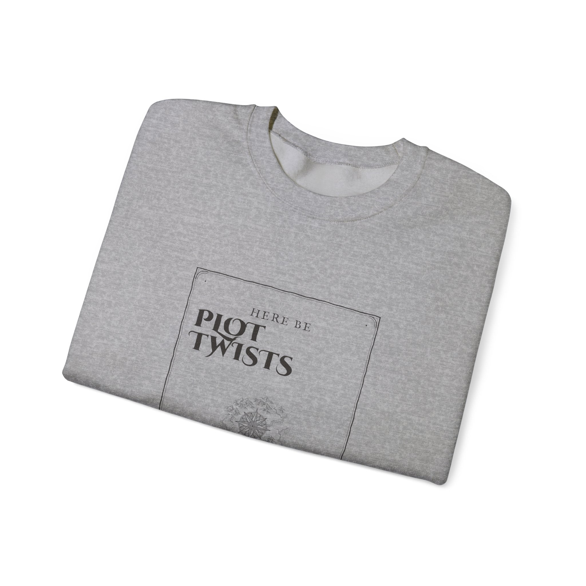 Here Be Plot Twists Fantasy Map Sweatshirt
