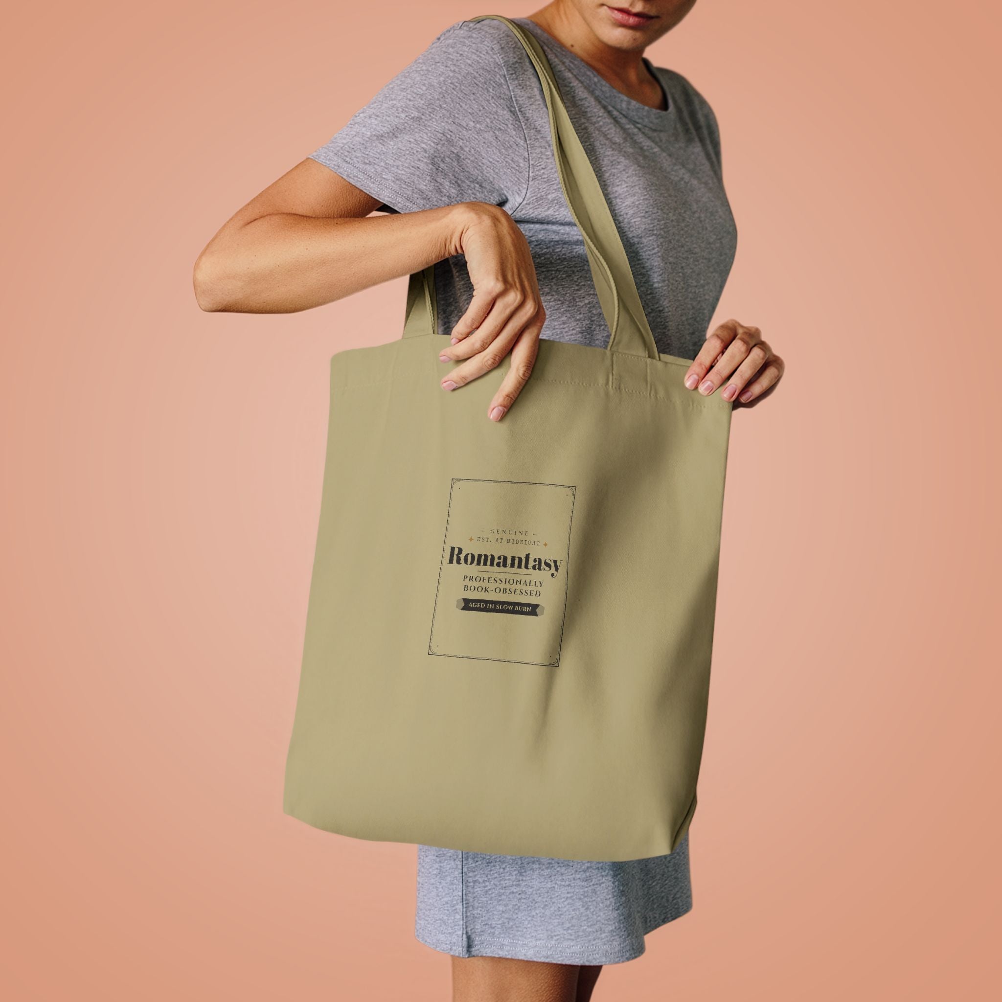 Romantasy Vintage Label Canvas Tote Bag