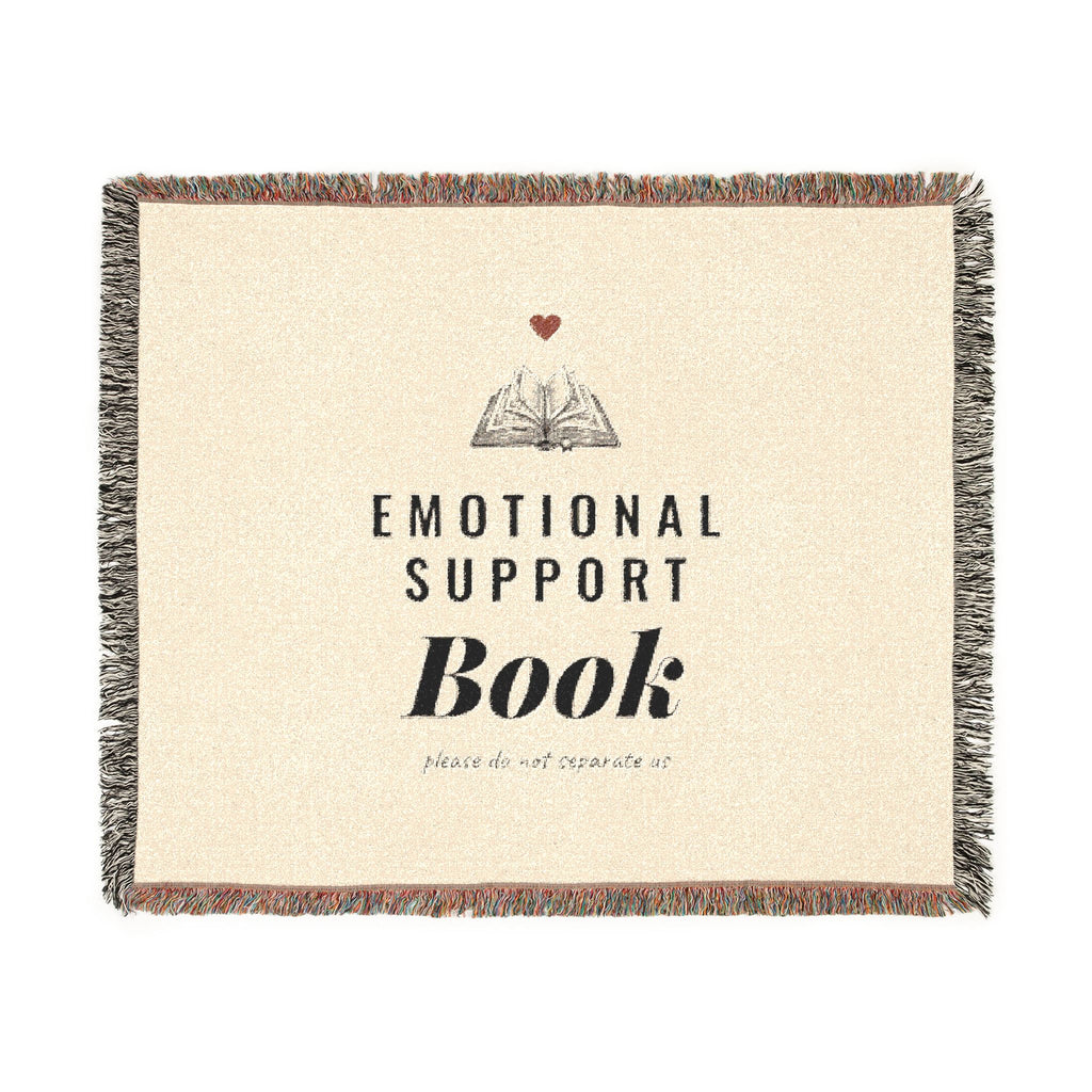 Emotional Support Book Woven Blanket