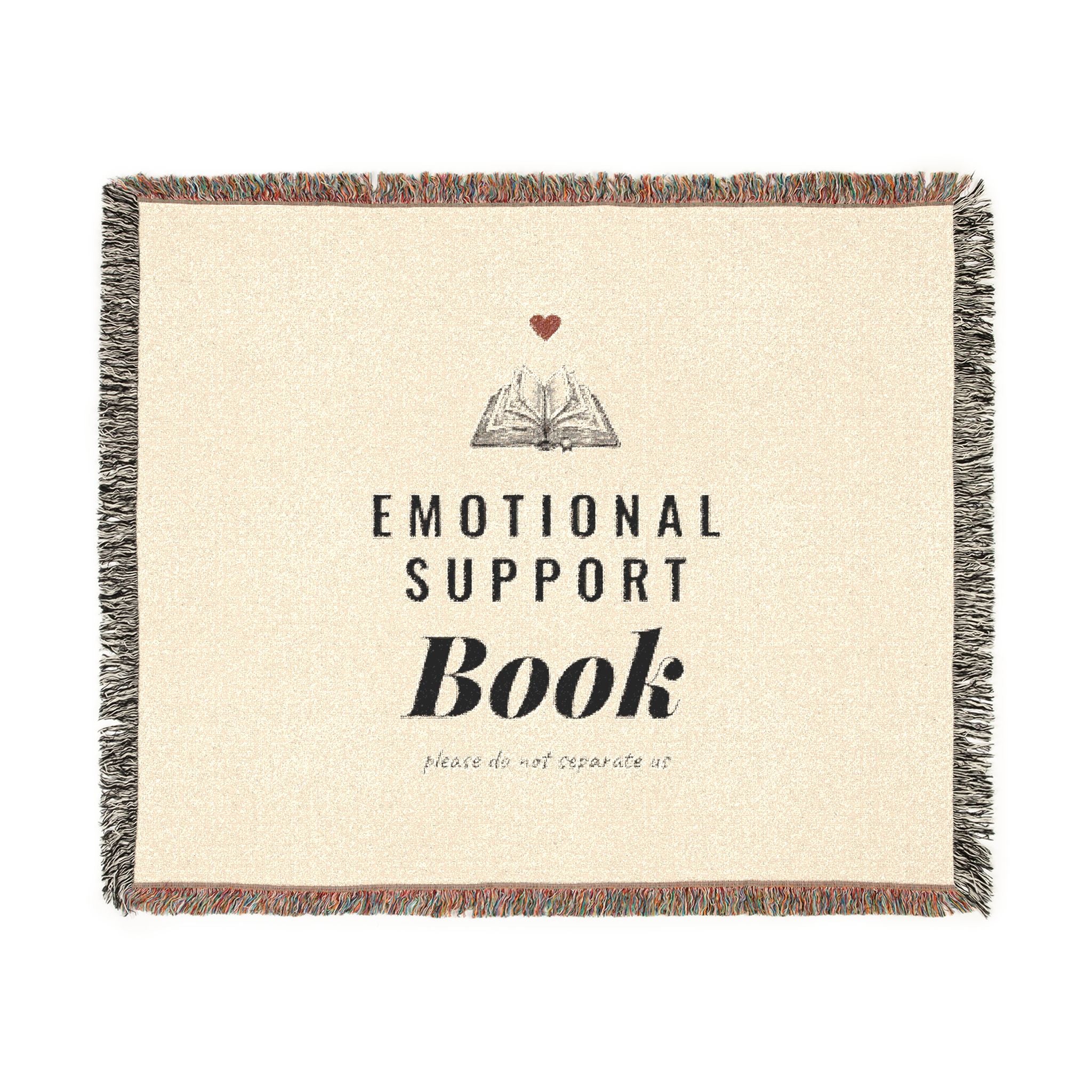 Emotional Support Book Woven Blanket