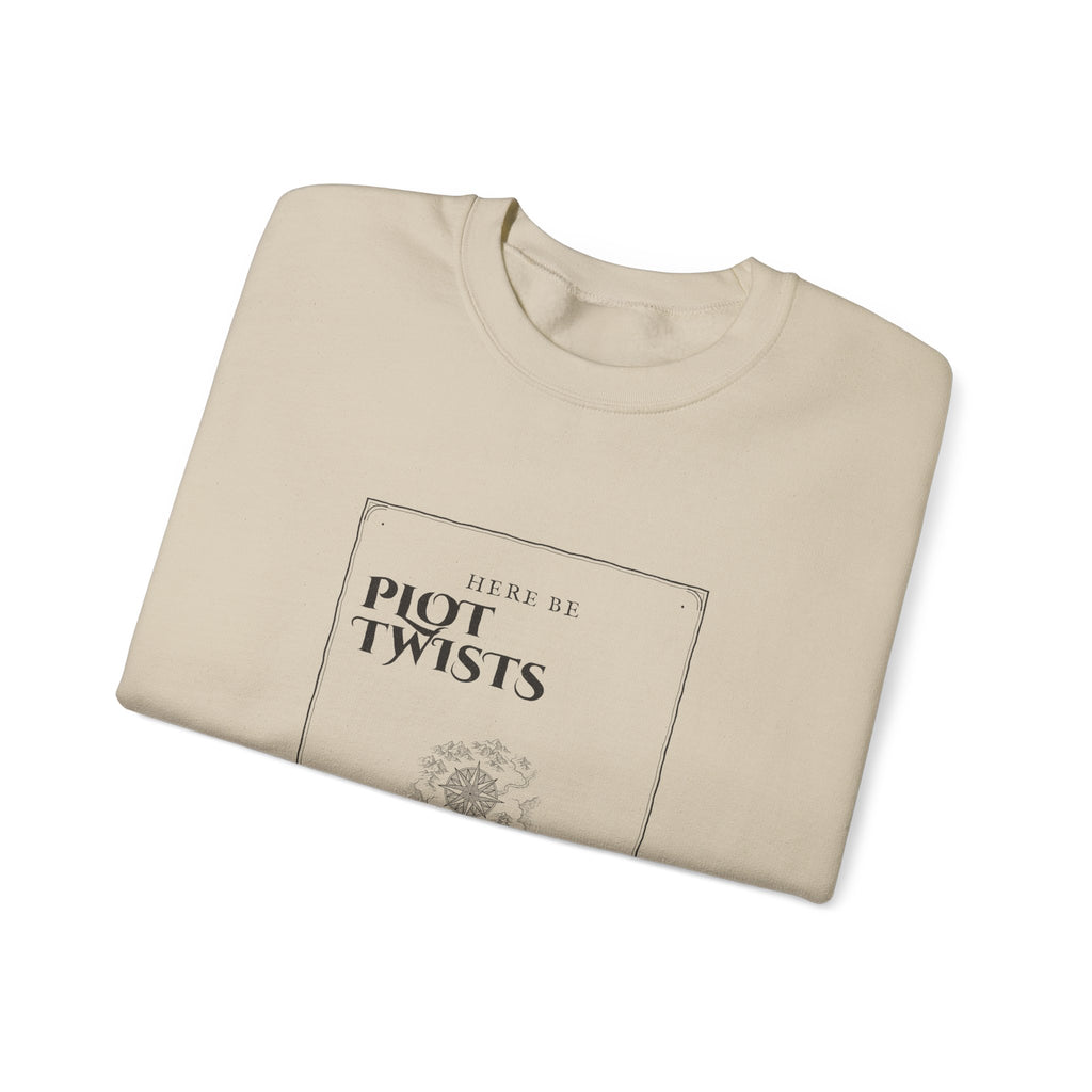 Here Be Plot Twists Fantasy Map Sweatshirt