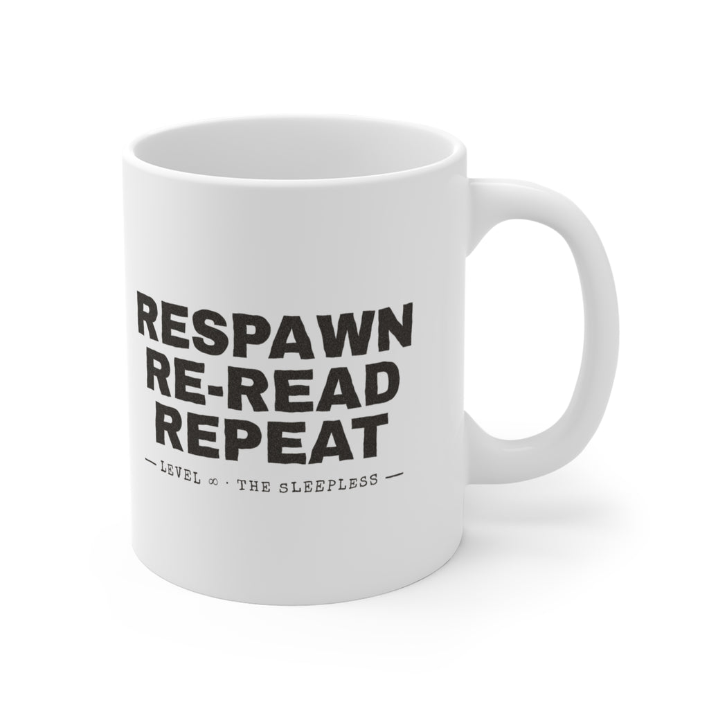 Respawn Re-Read Repeat Grunge LitRPG Mug