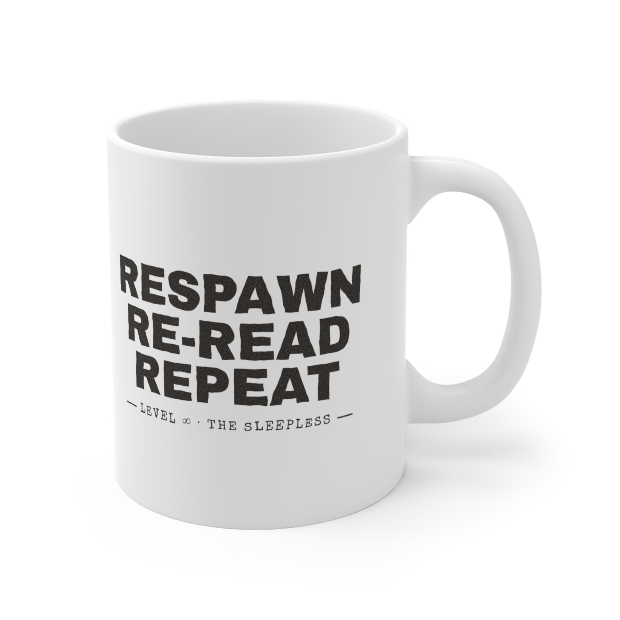 Respawn Re-Read Repeat Grunge LitRPG Mug