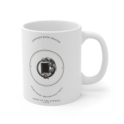 Certified Book Dragon Vintage Crest Mug