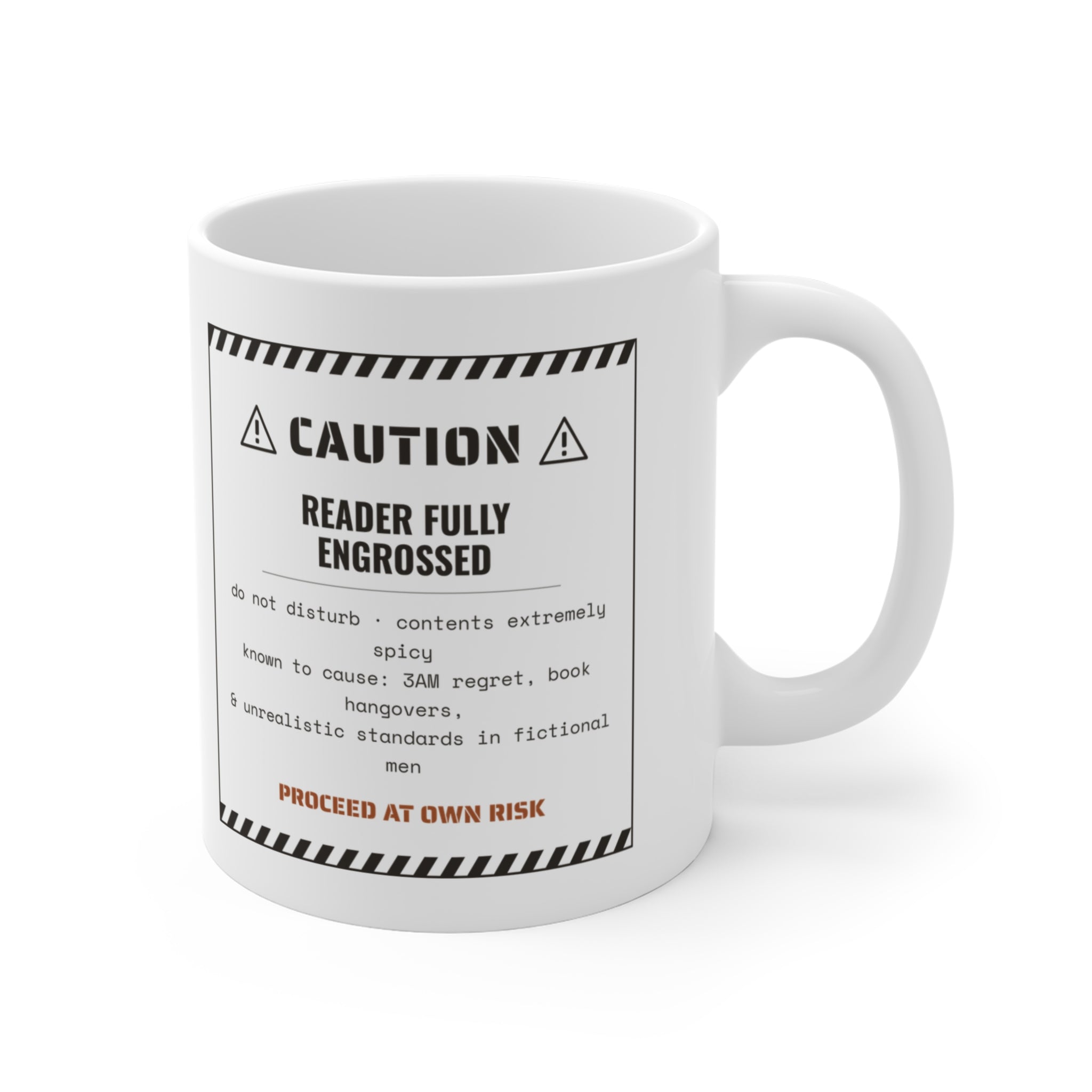 Caution Reader Fully Engrossed Mug