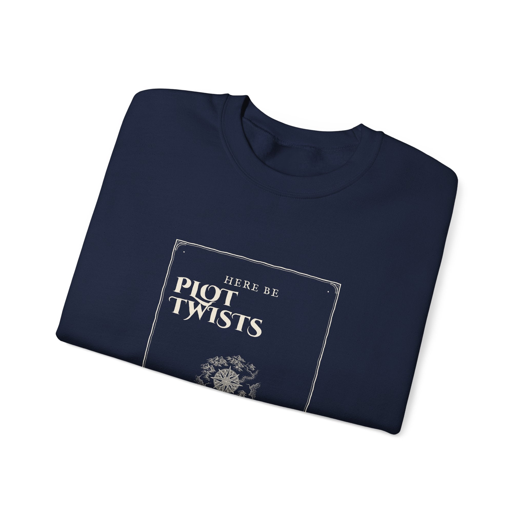 Here Be Plot Twists Fantasy Map Sweatshirt