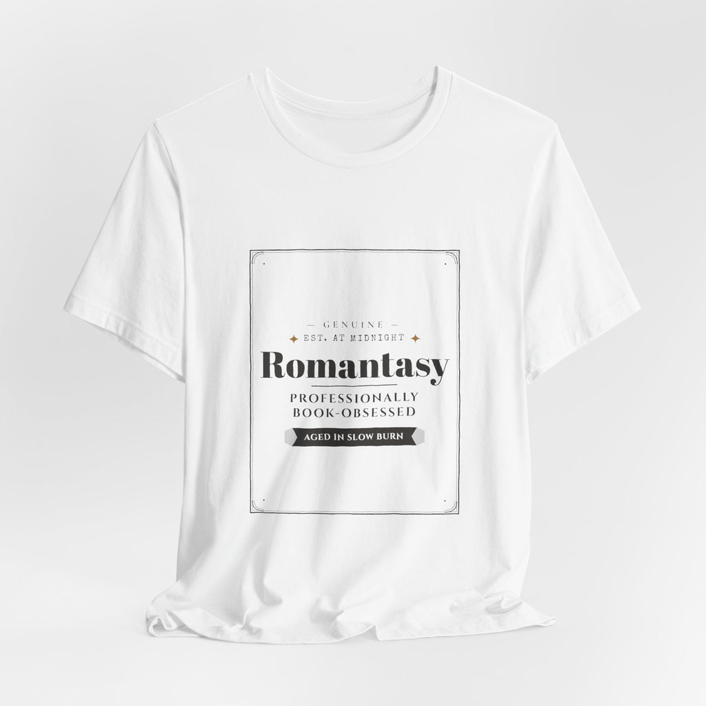 Romantasy Professionally Book-Obsessed Vintage Label T-Shirt
