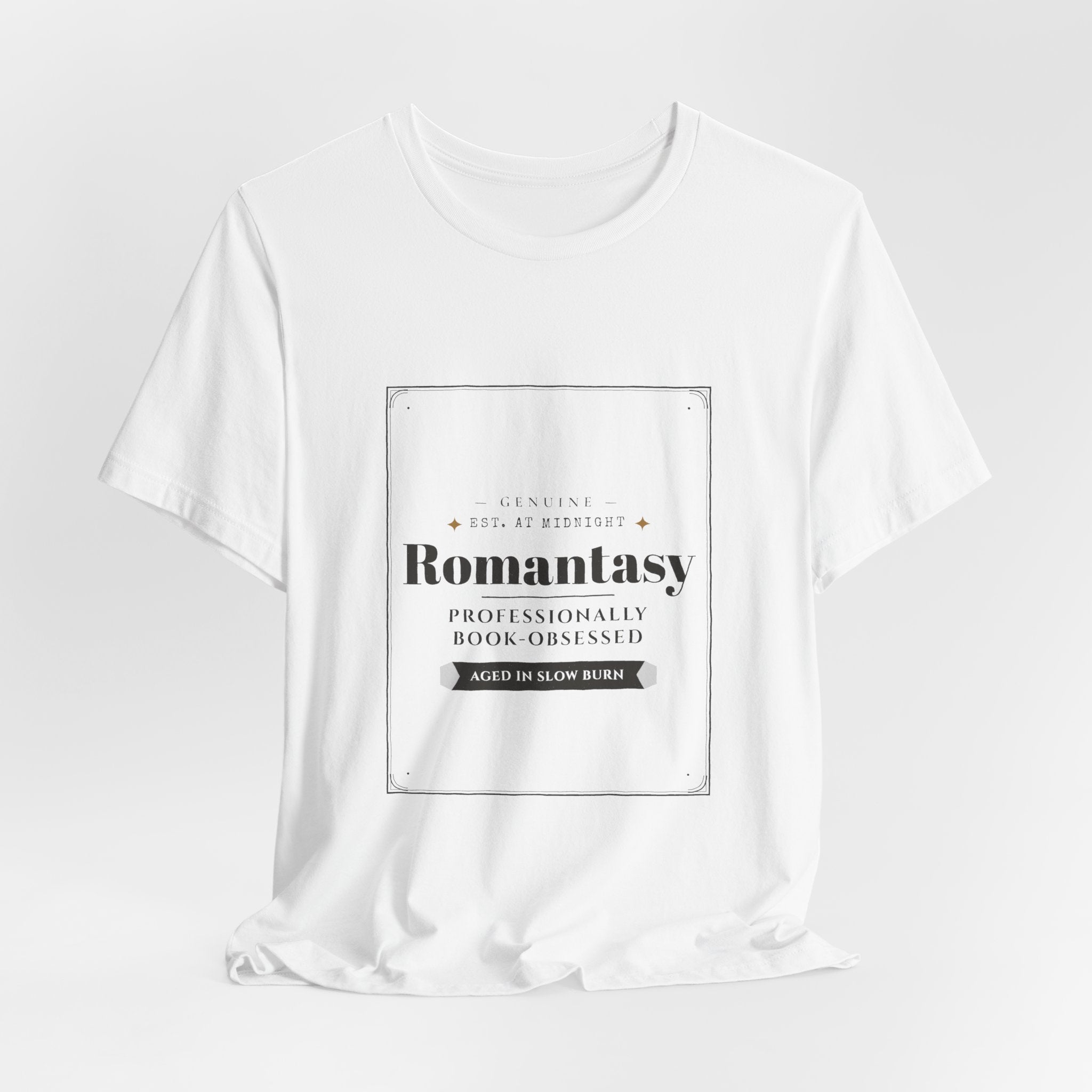 Romantasy Professionally Book-Obsessed Vintage Label T-Shirt