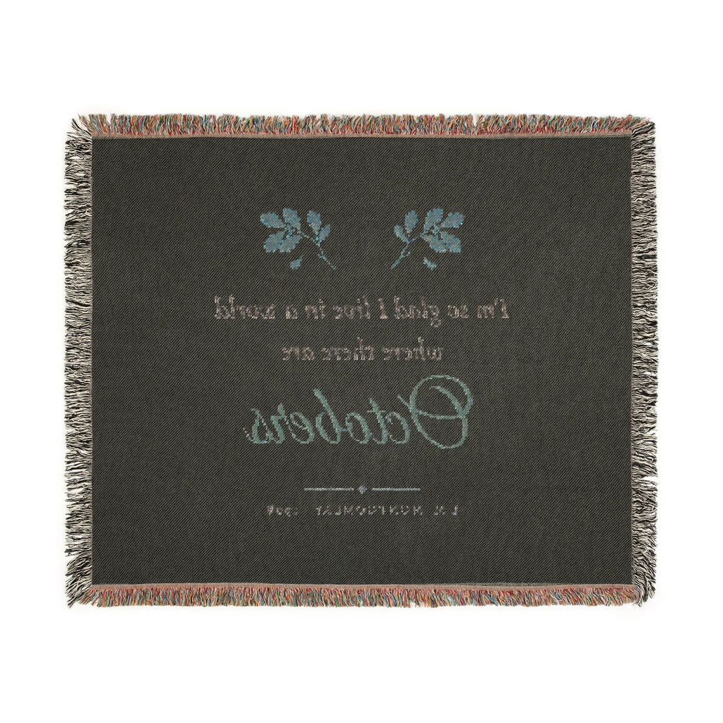 Anne of Green Gables World Where There Are Octobers Woven Blanket