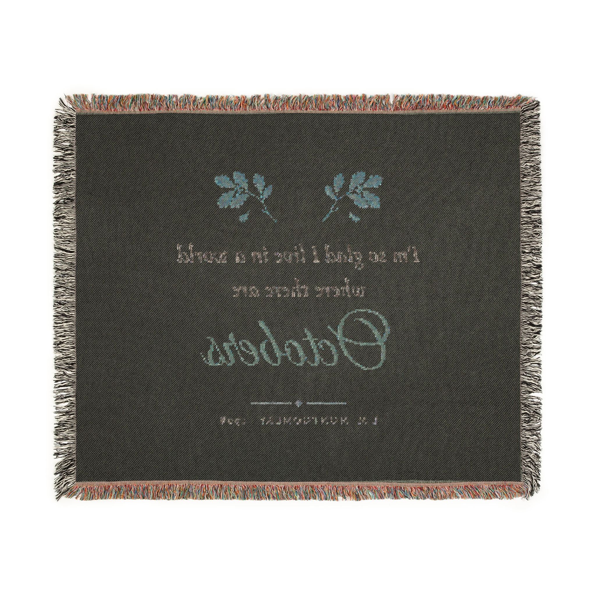 Anne of Green Gables World Where There Are Octobers Woven Blanket