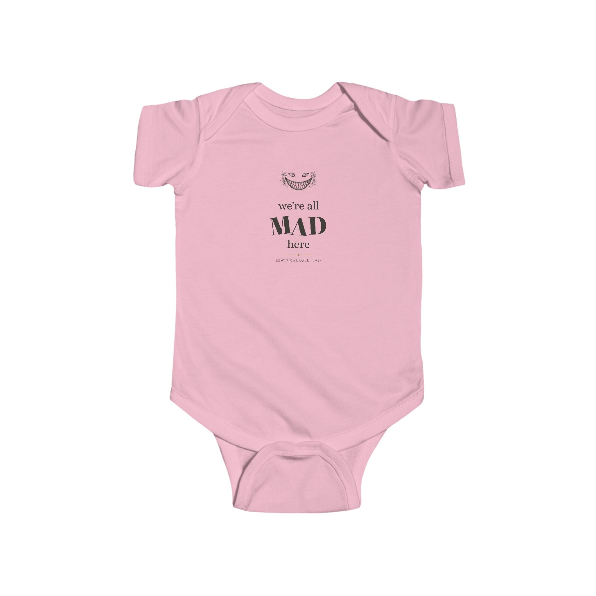We're All Mad Here Alice in Wonderland Baby Bodysuit
