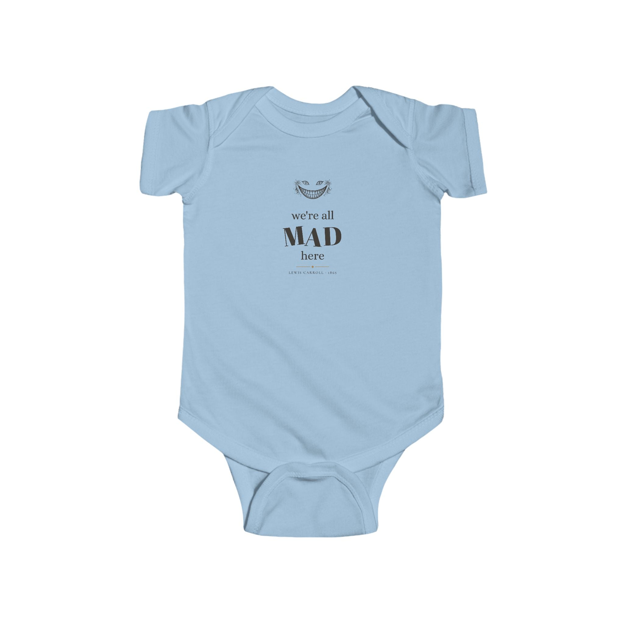 We're All Mad Here Alice in Wonderland Baby Bodysuit