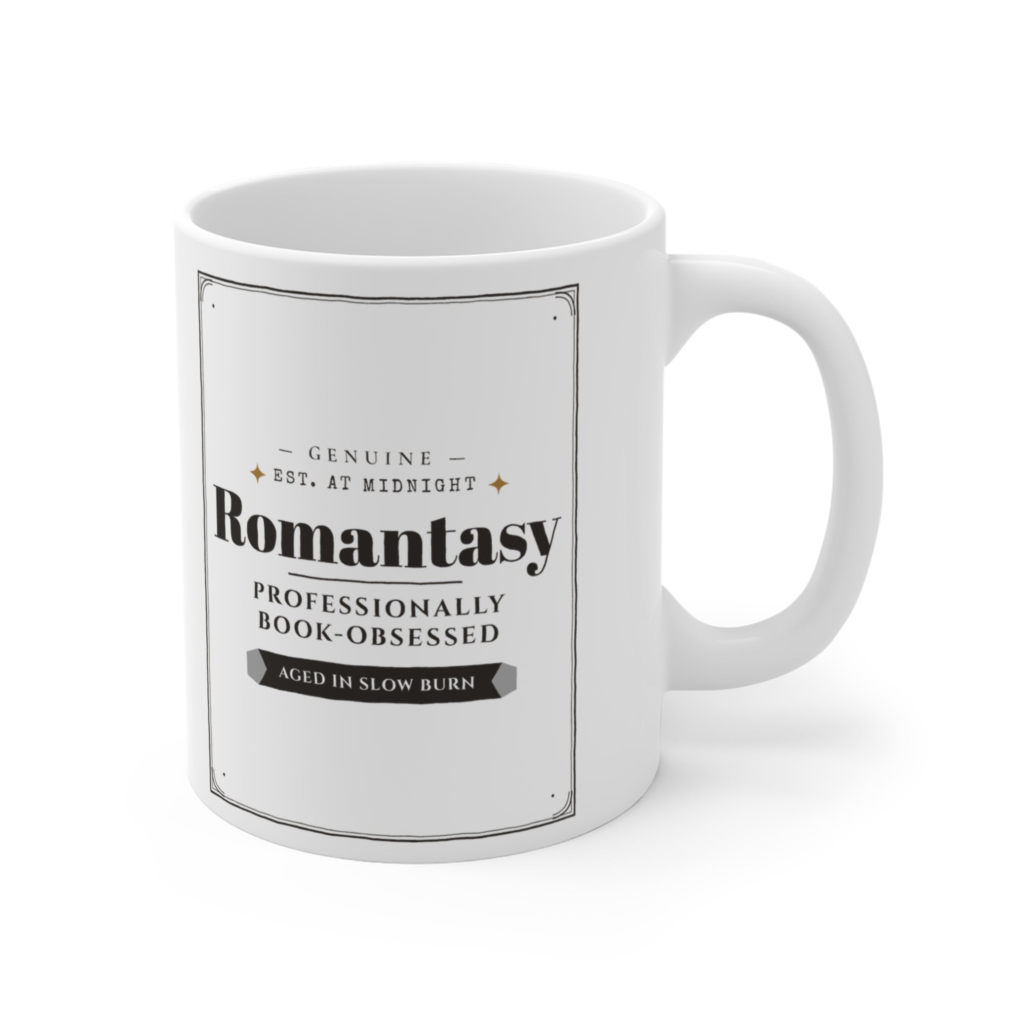 Romantasy Professionally Book-Obsessed Vintage Label Mug