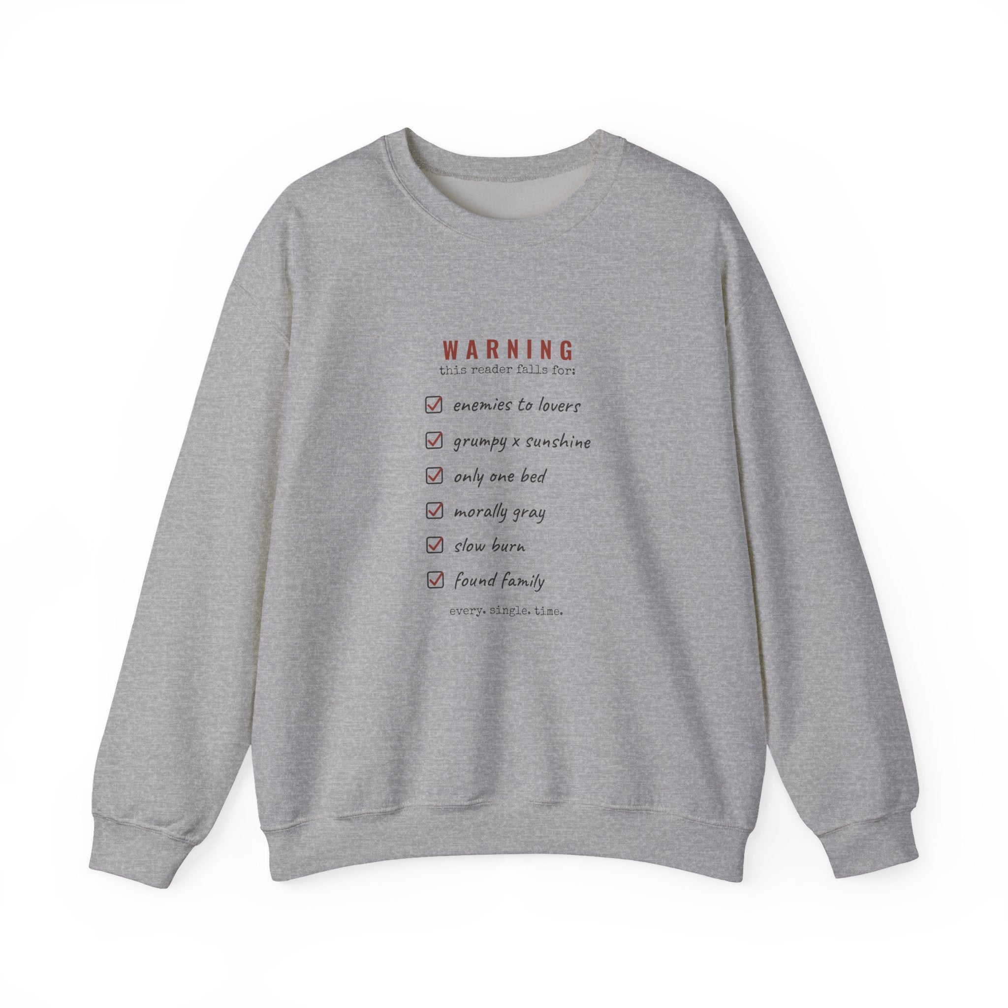 Romance Trope Checklist Sweatshirt