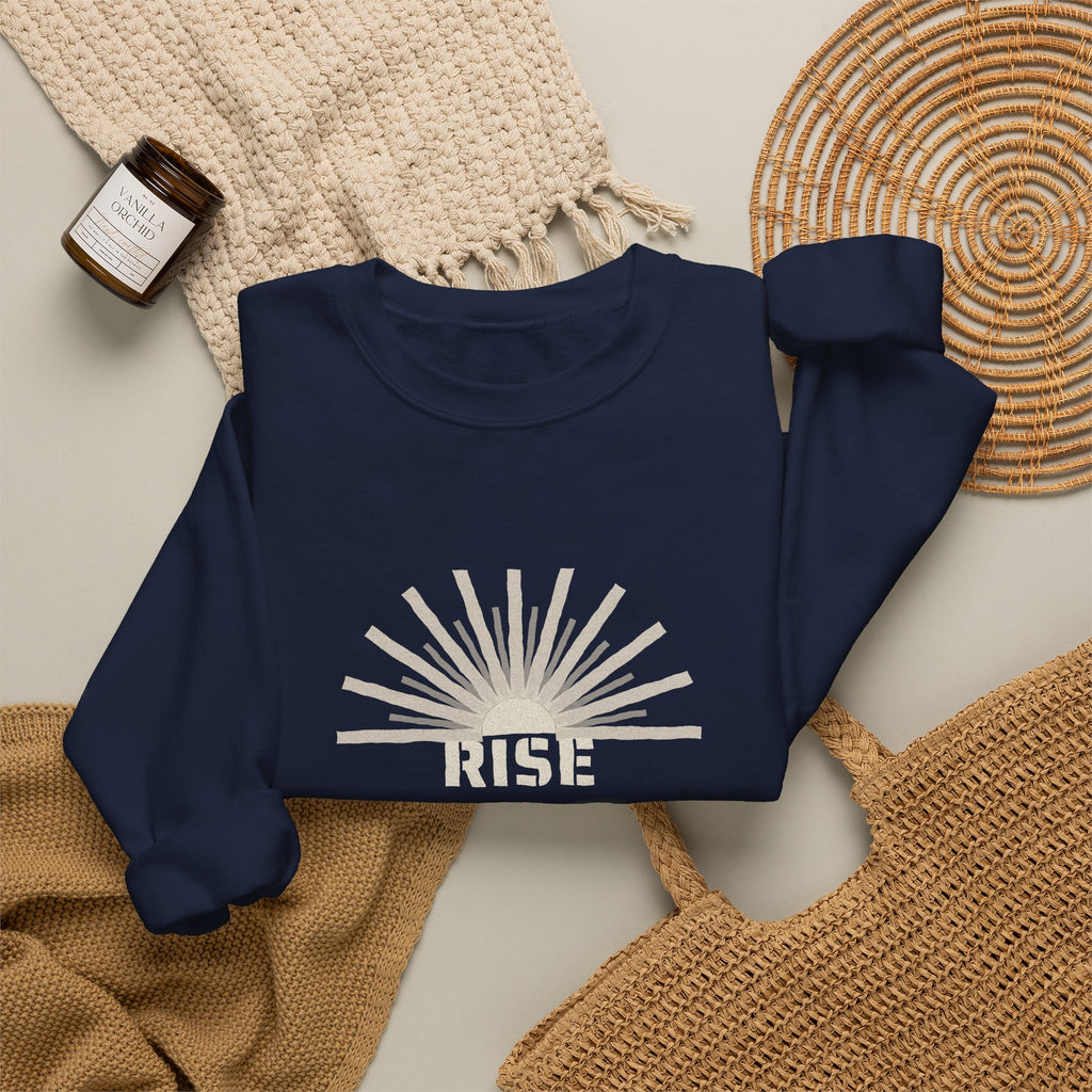 Rise or Rust Dystopian Sci-Fi Reader Sweatshirt