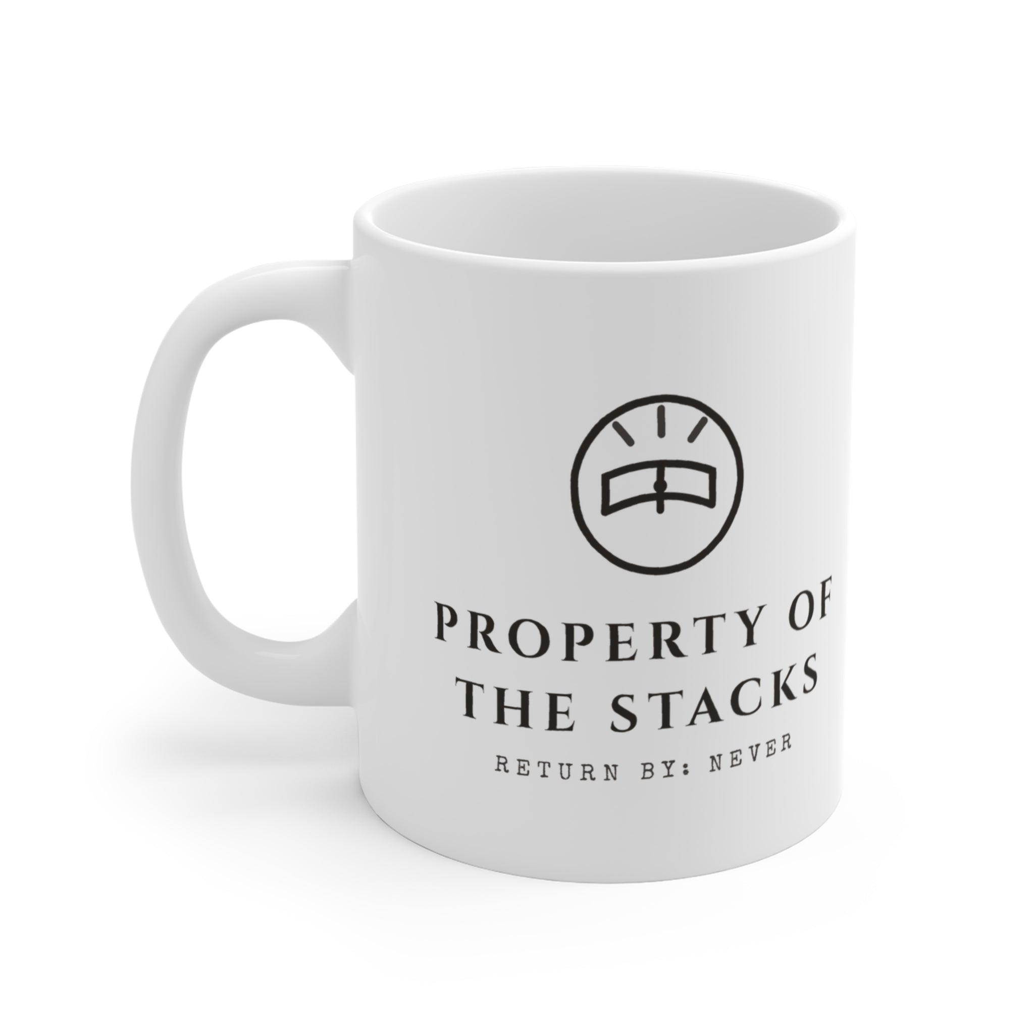 Property of the Stacks Minimalist Reader Sigil Mug