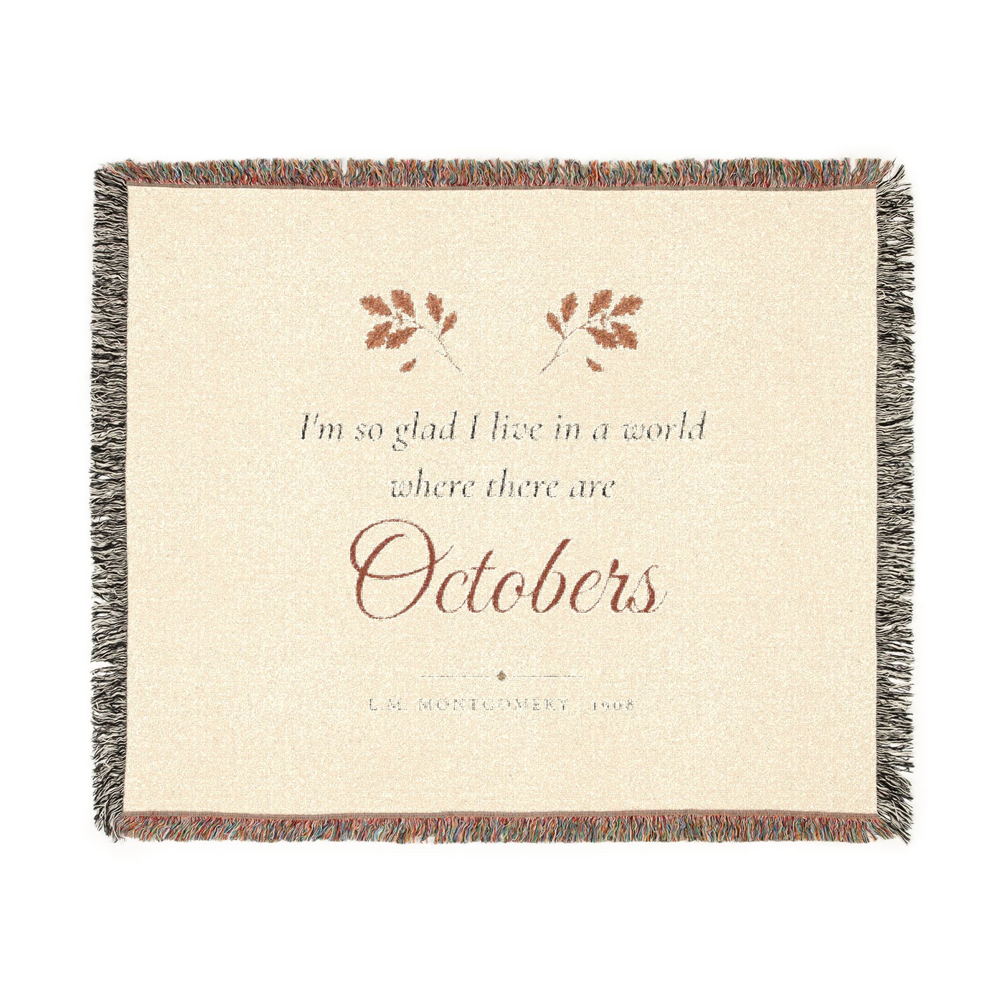 Anne of Green Gables World Where There Are Octobers Woven Blanket