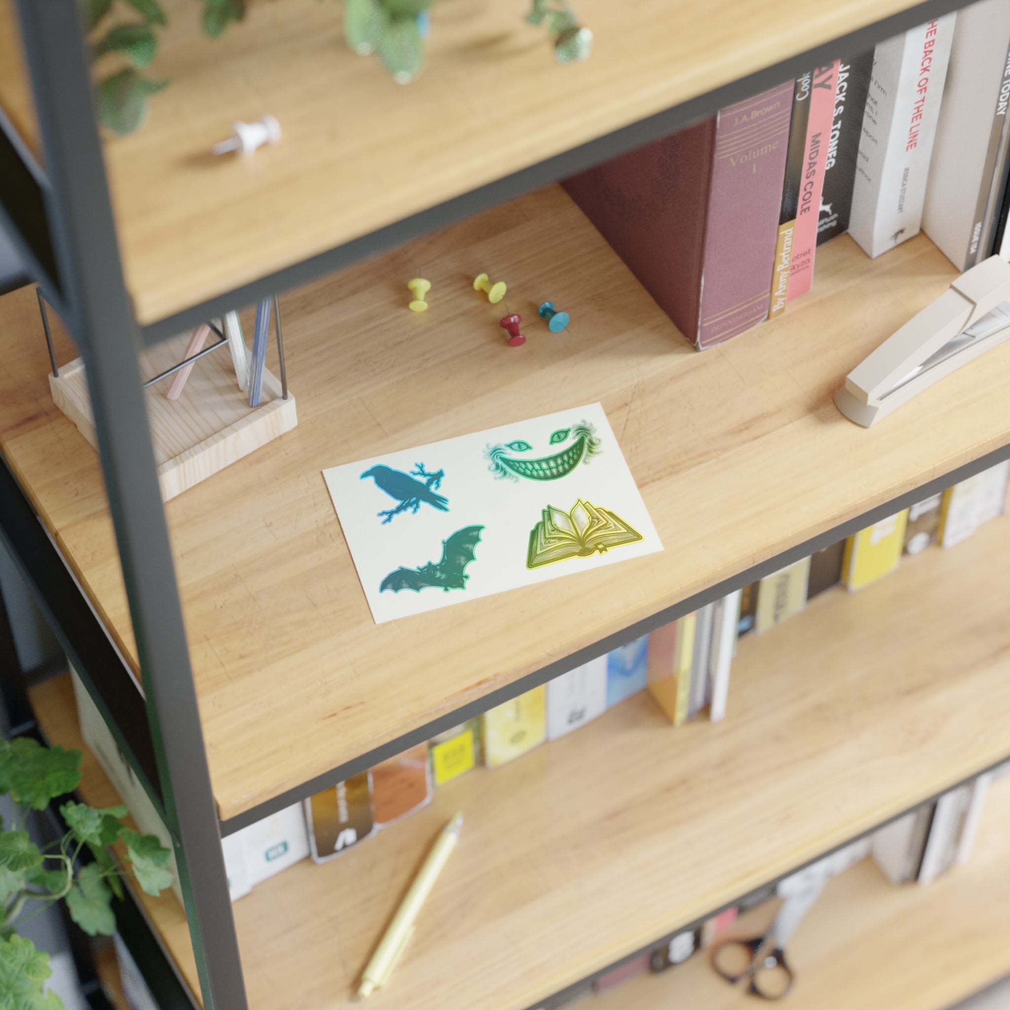 Bookish Motifs Sticker Sheet
