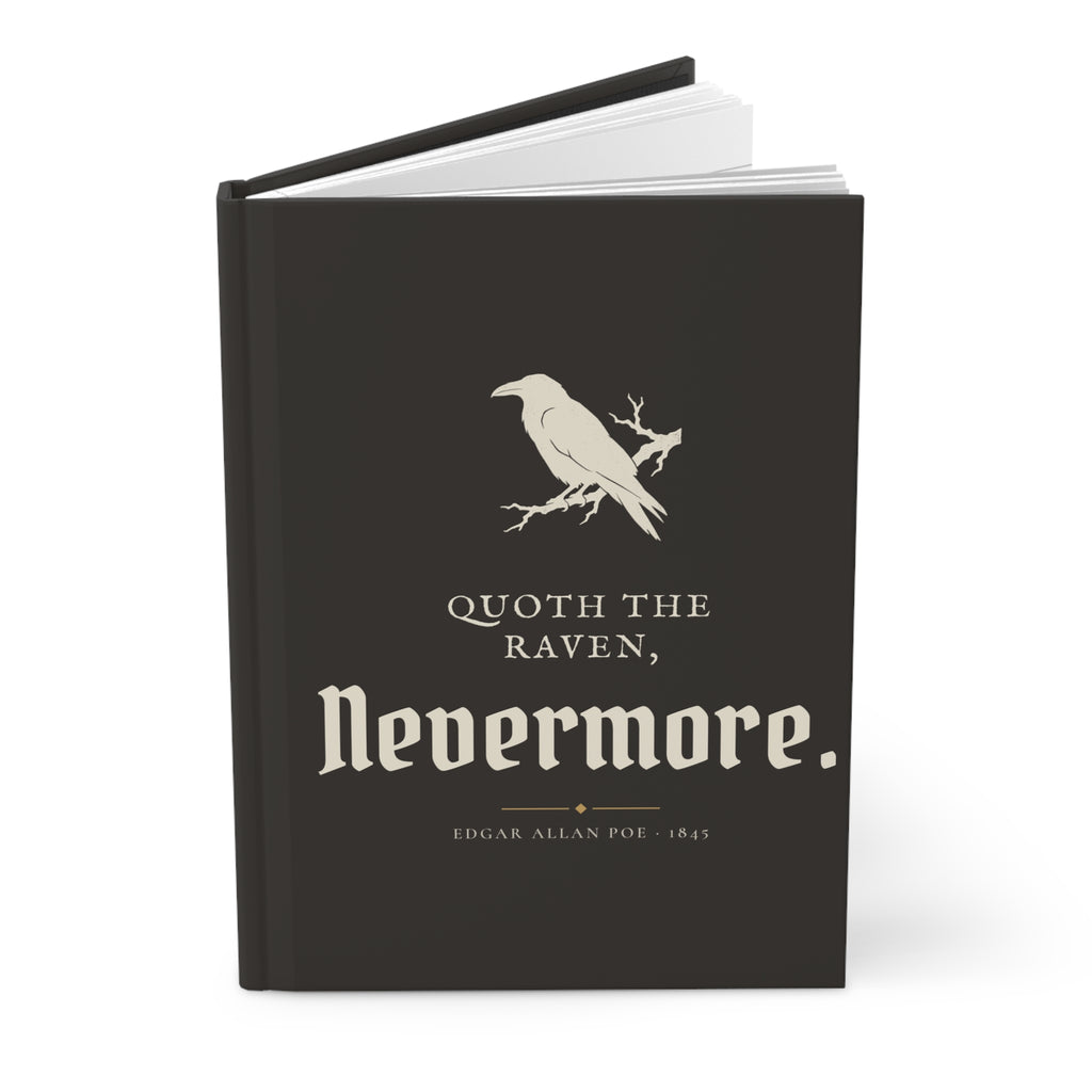 Edgar Allan Poe Nevermore Raven Hardcover Journal