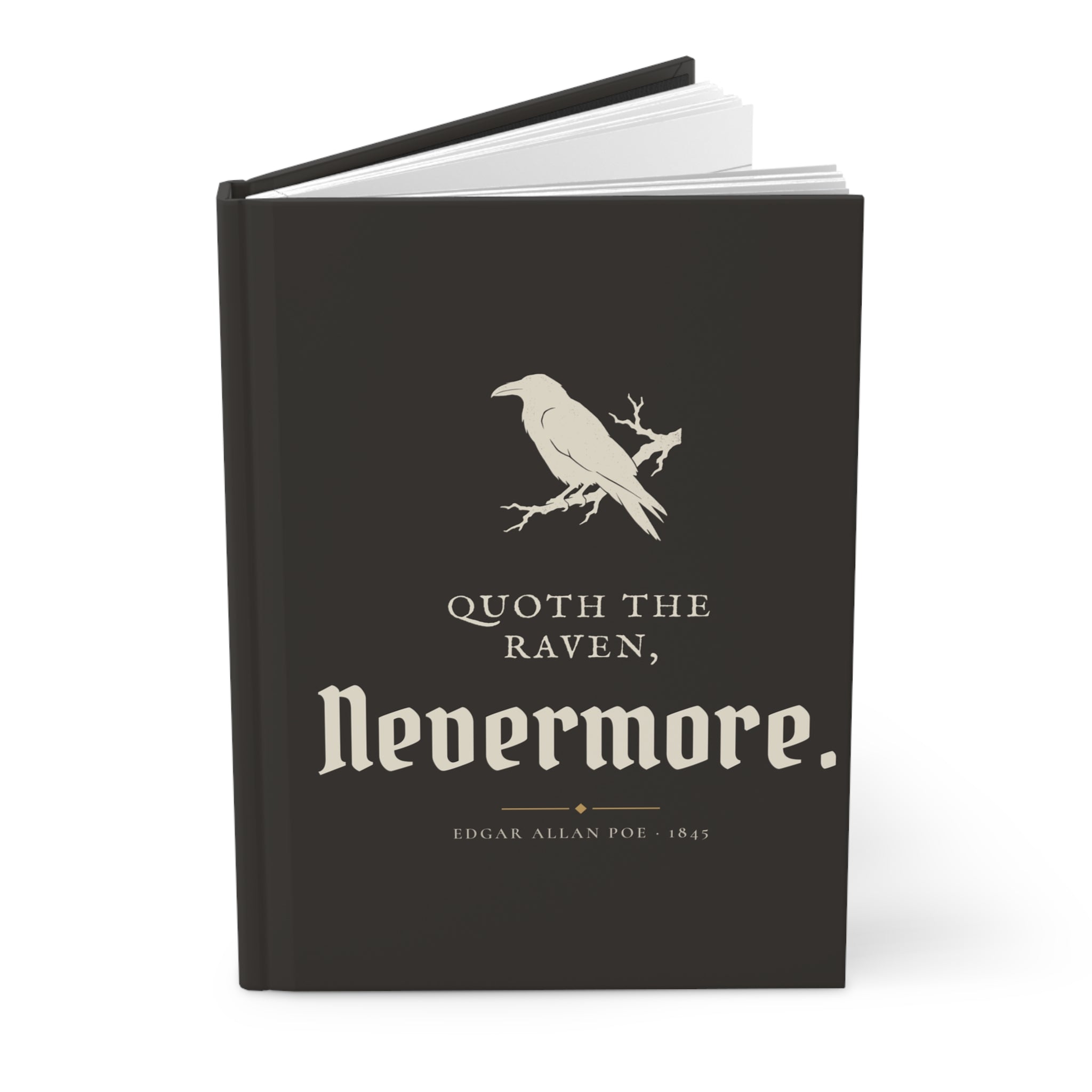 Edgar Allan Poe Nevermore Raven Hardcover Journal