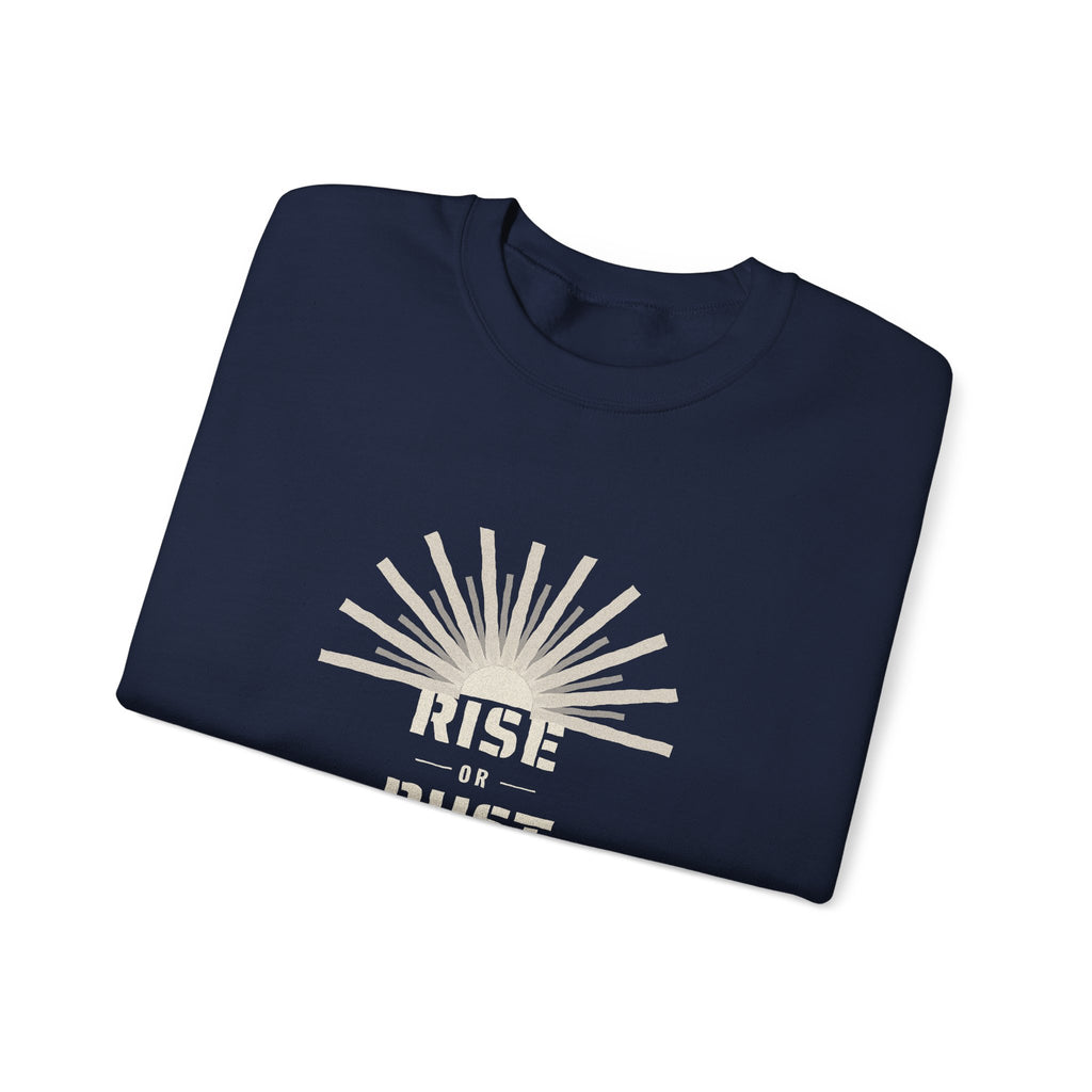 Rise or Rust Dystopian Sci-Fi Reader Sweatshirt