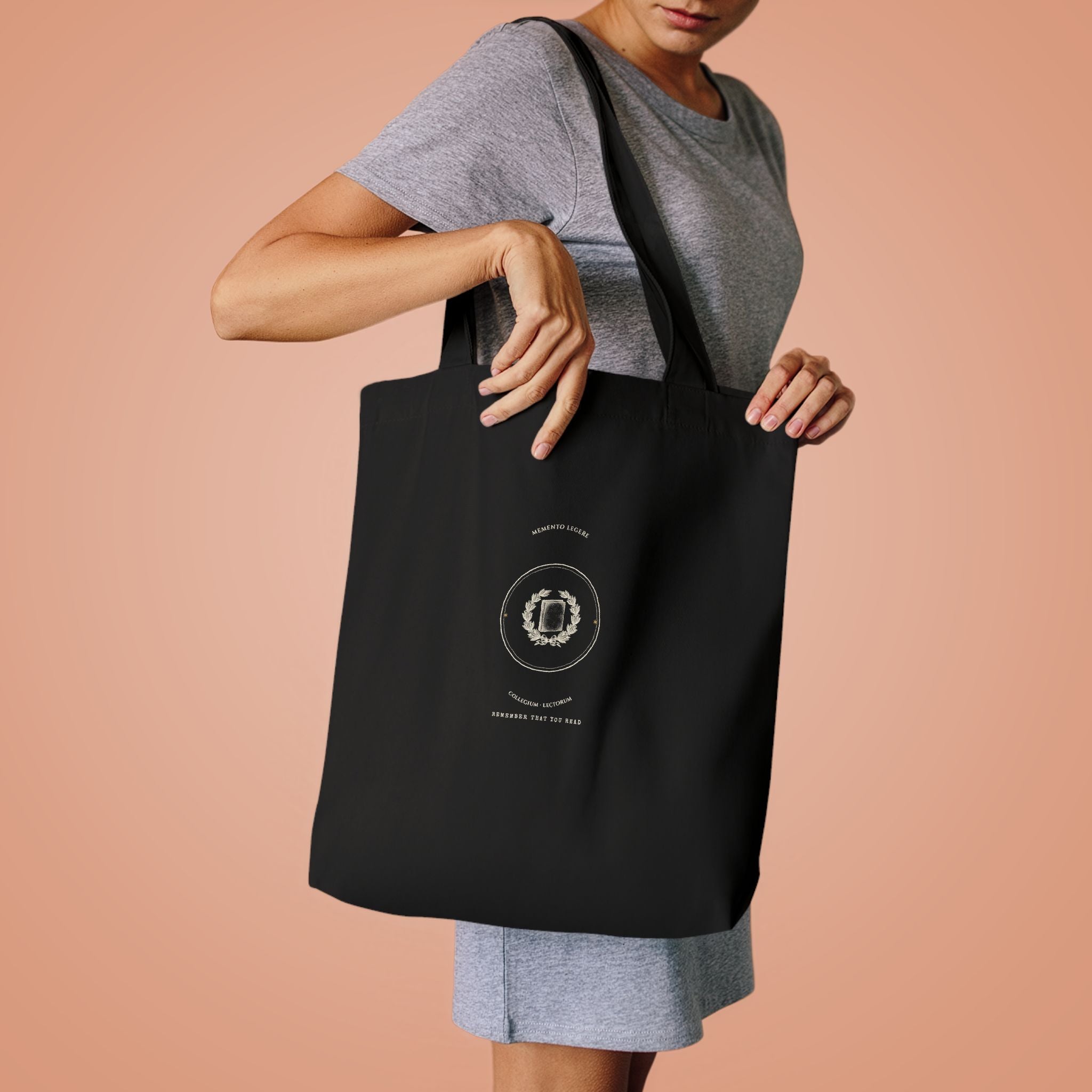 Memento Legere Dark Academia Seal Canvas Tote Bag