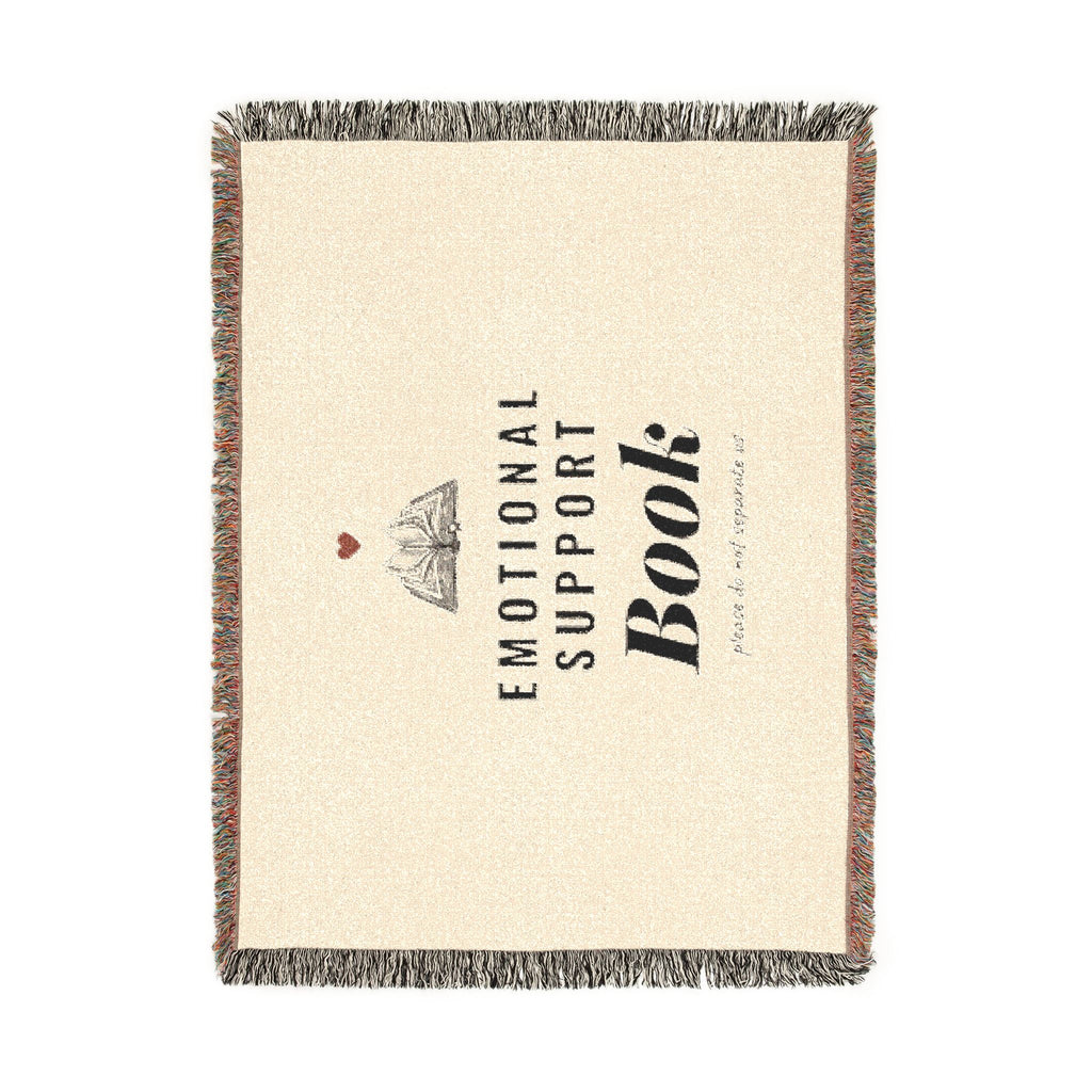 Emotional Support Book Woven Blanket