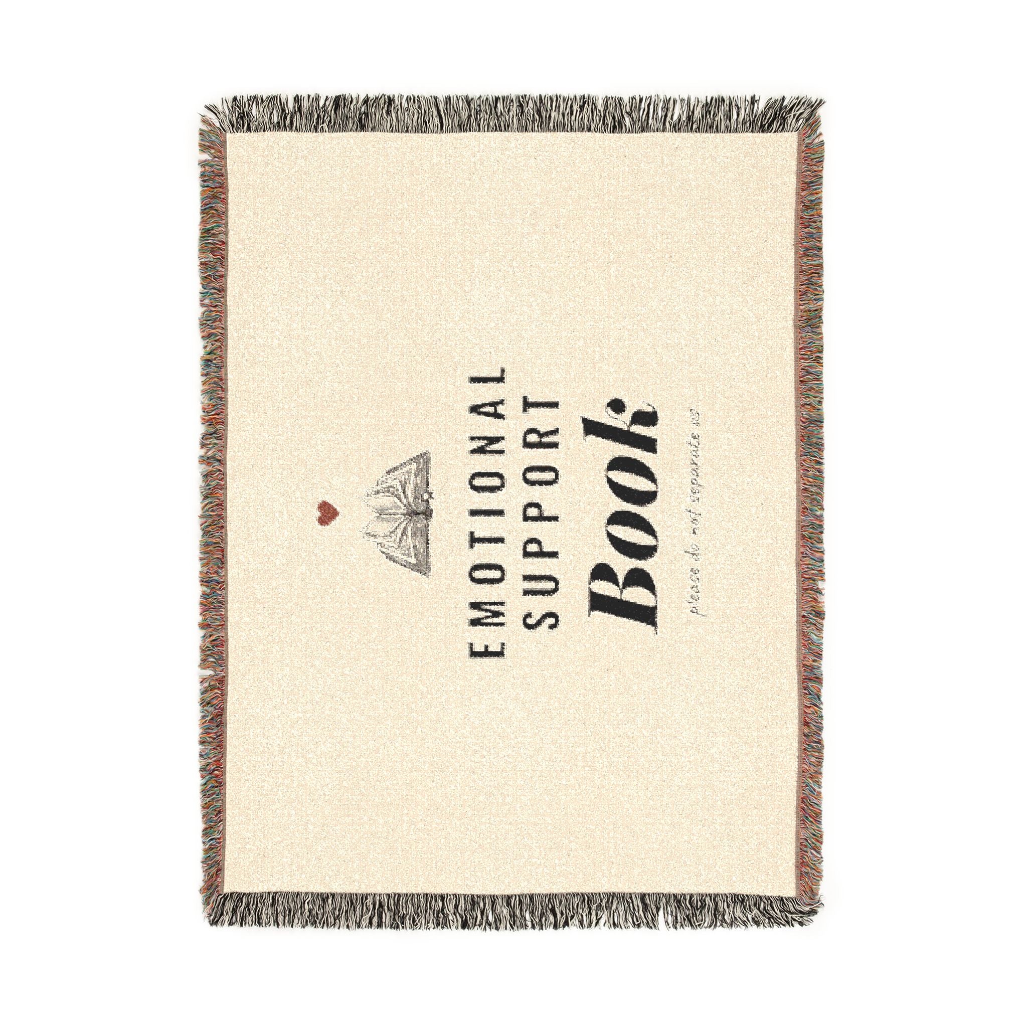 Emotional Support Book Woven Blanket