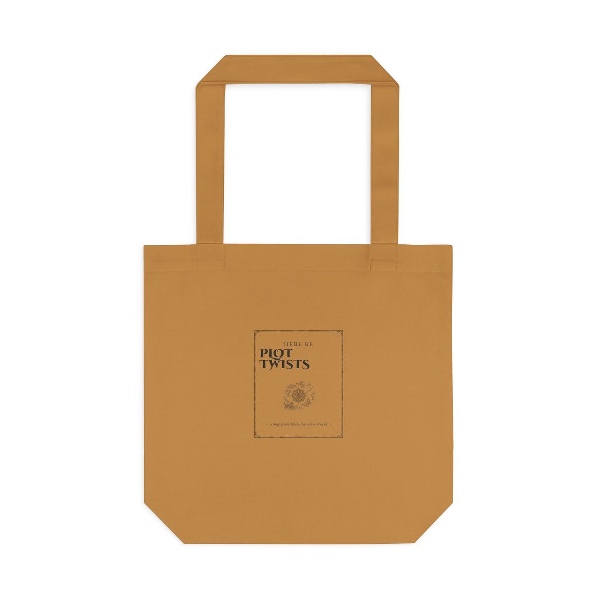 Here Be Plot Twists Fantasy Map Canvas Tote