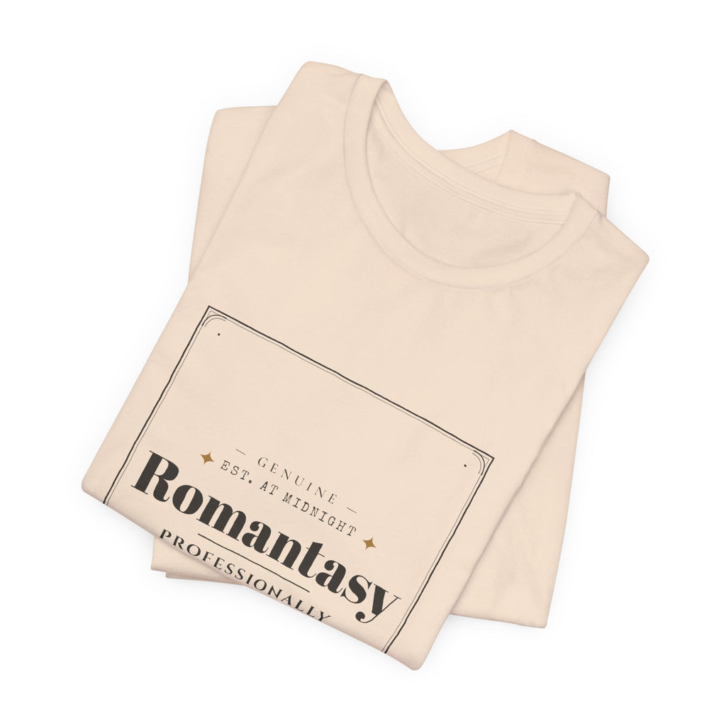 Romantasy Professionally Book-Obsessed Vintage Label T-Shirt