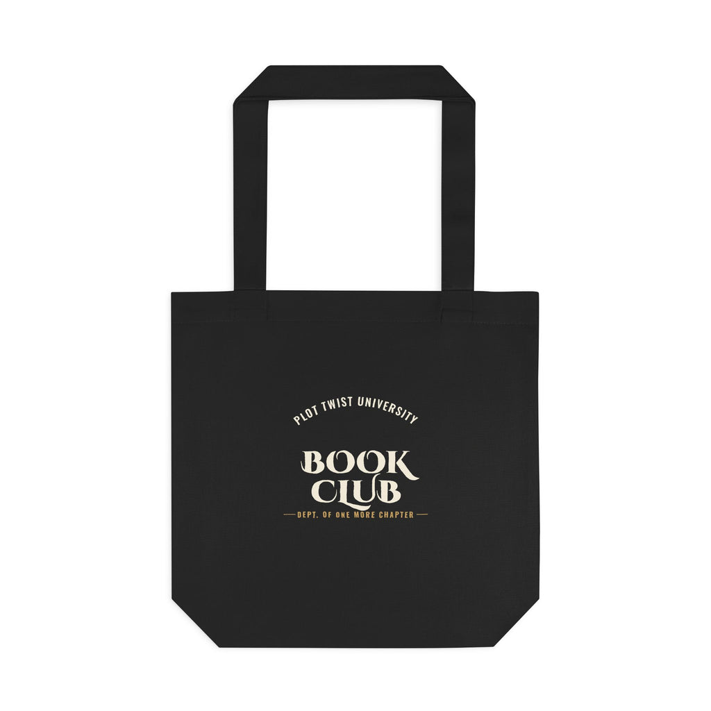 Plot Twist University Book Club Canvas Tote
