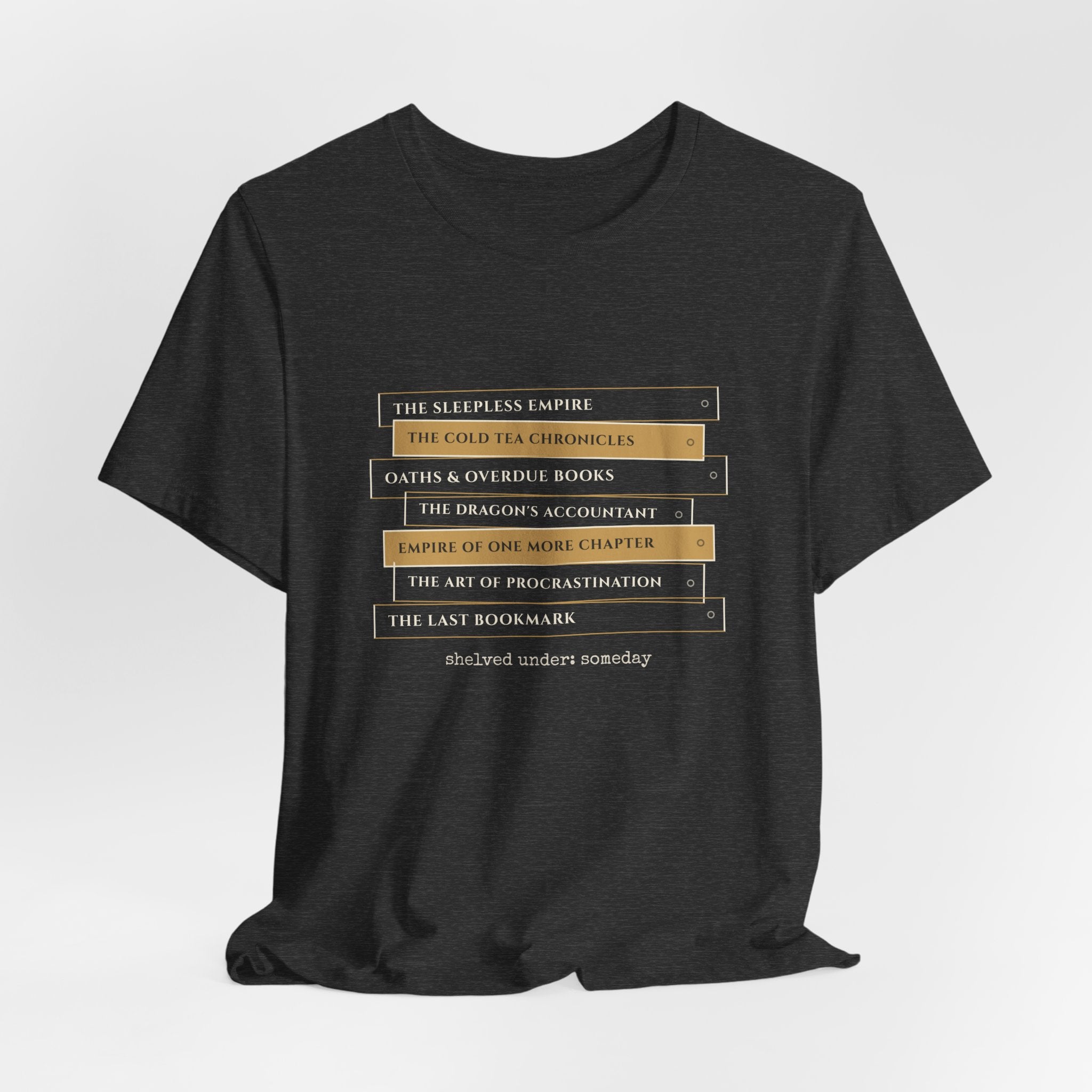 Fantasy Book Spine Stack T-Shirt