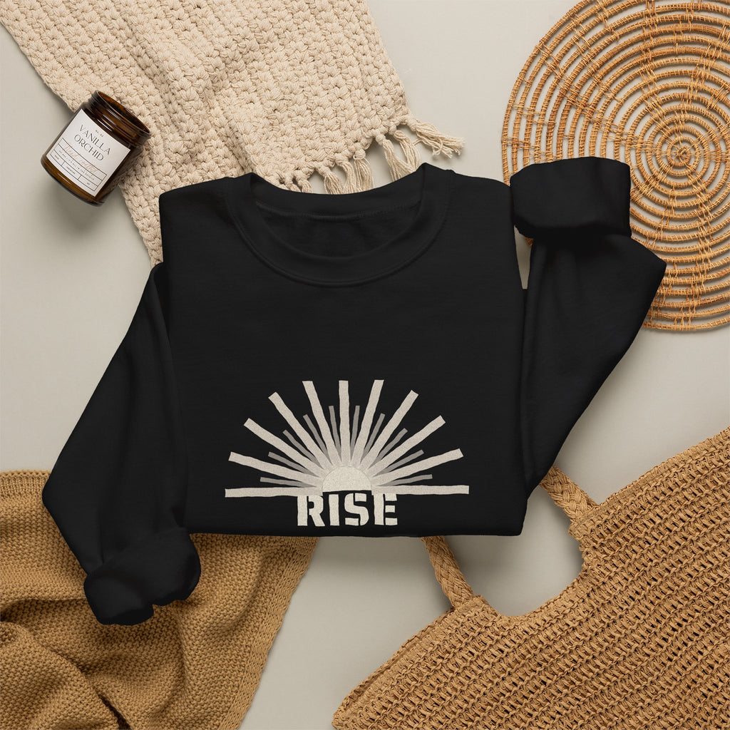 Rise or Rust Dystopian Sci-Fi Reader Sweatshirt