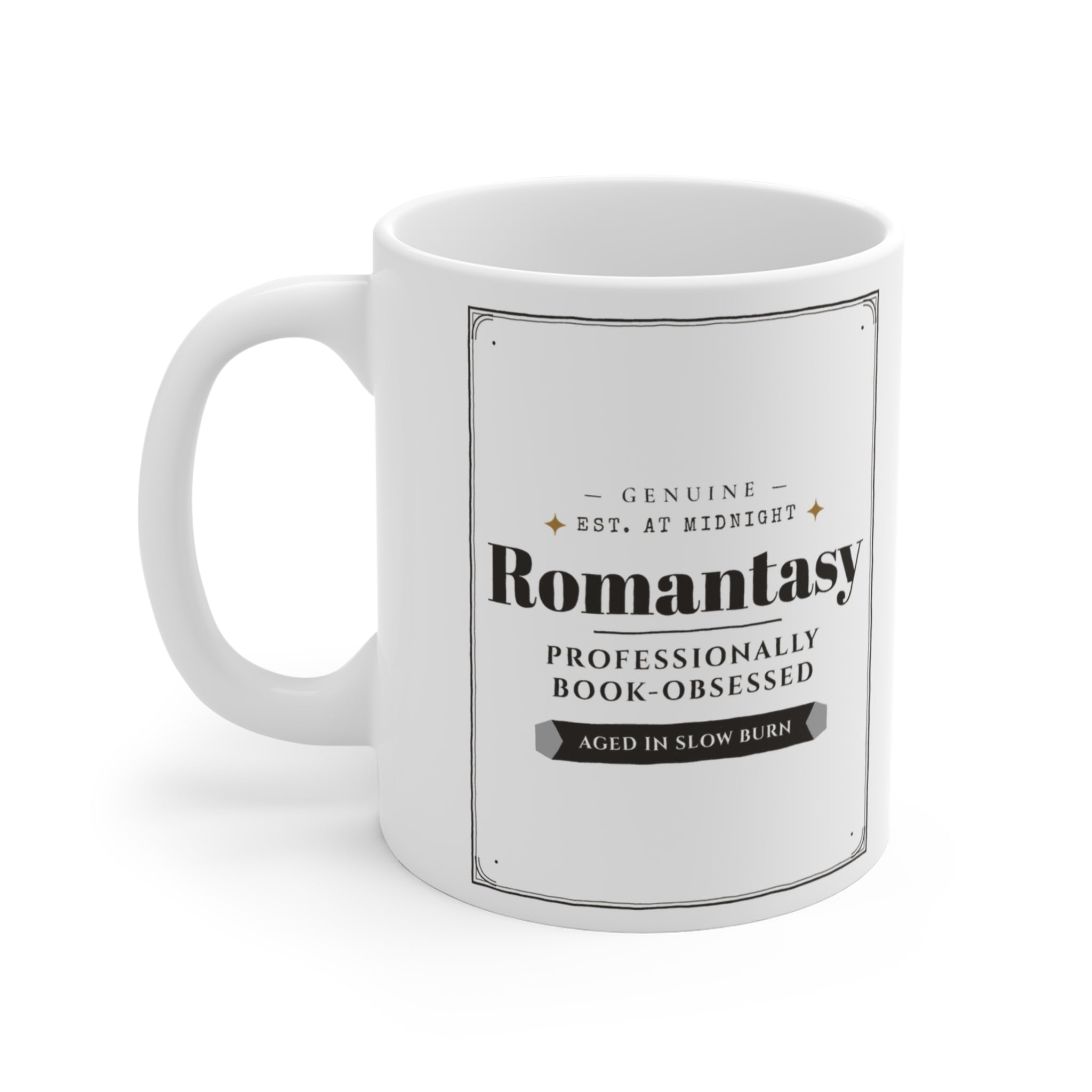Romantasy Professionally Book-Obsessed Vintage Label Mug