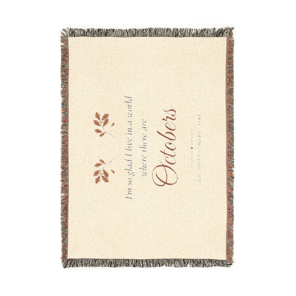 Anne of Green Gables World Where There Are Octobers Woven Blanket