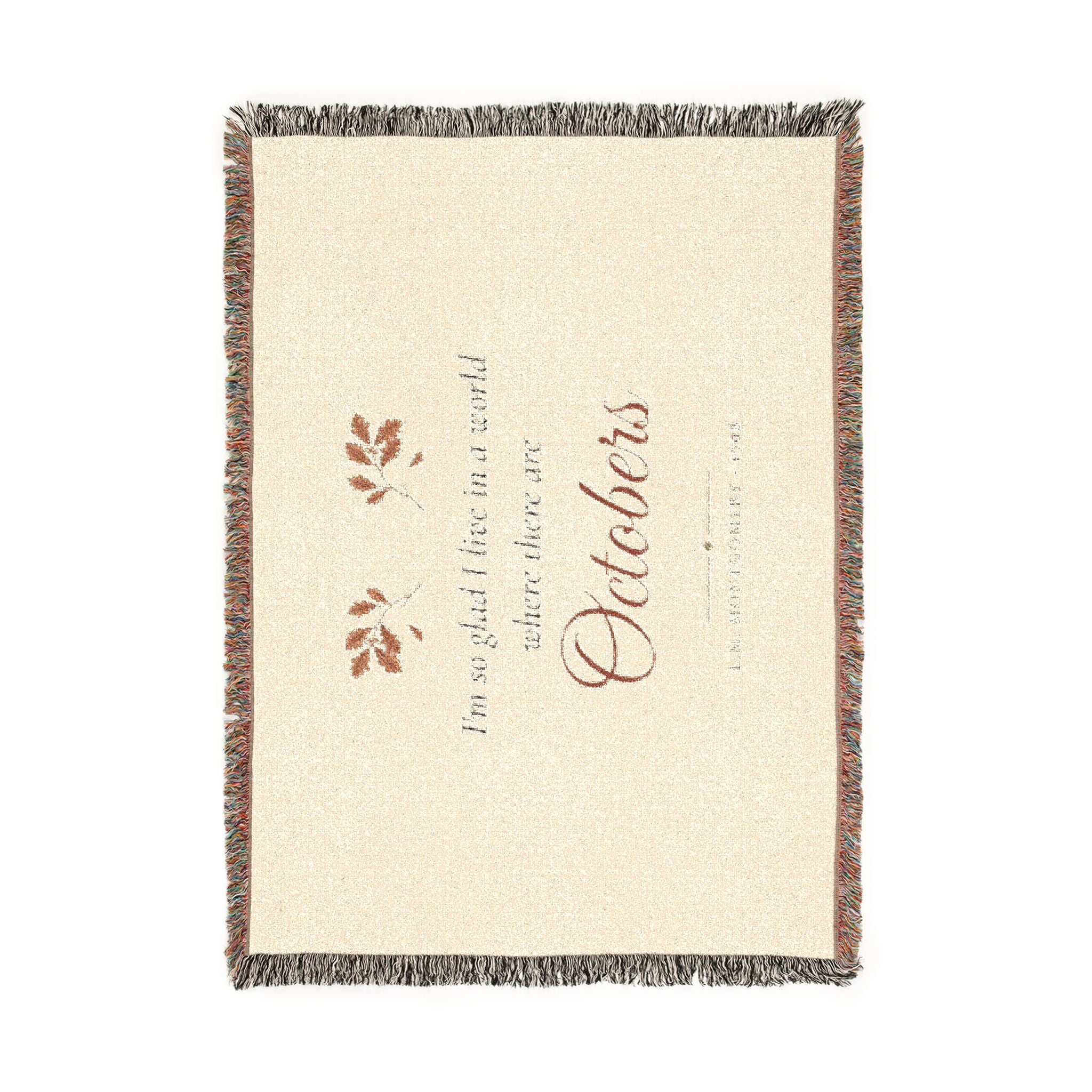 Anne of Green Gables World Where There Are Octobers Woven Blanket
